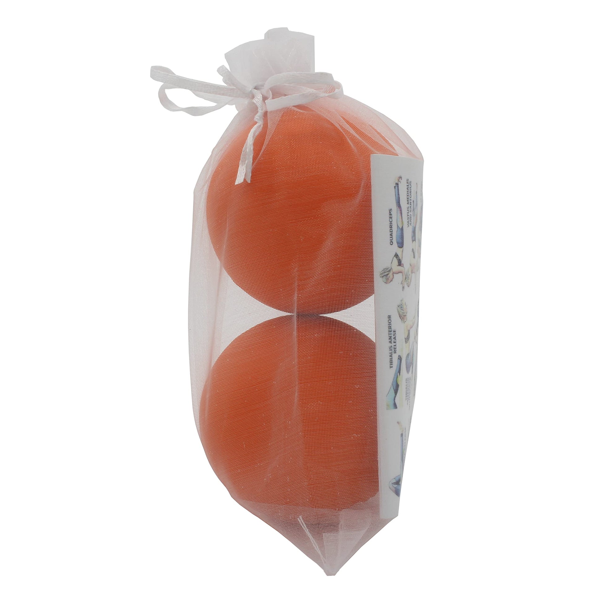 Bolas de lacrosse de masaje para liberación miofascial profunda específica, terapia de puntos de activación, nudos musculares, terapia de yoga, hombros, cuello, espalda, pie y cuerpo, muy firmes (2 unidades, naranja)
