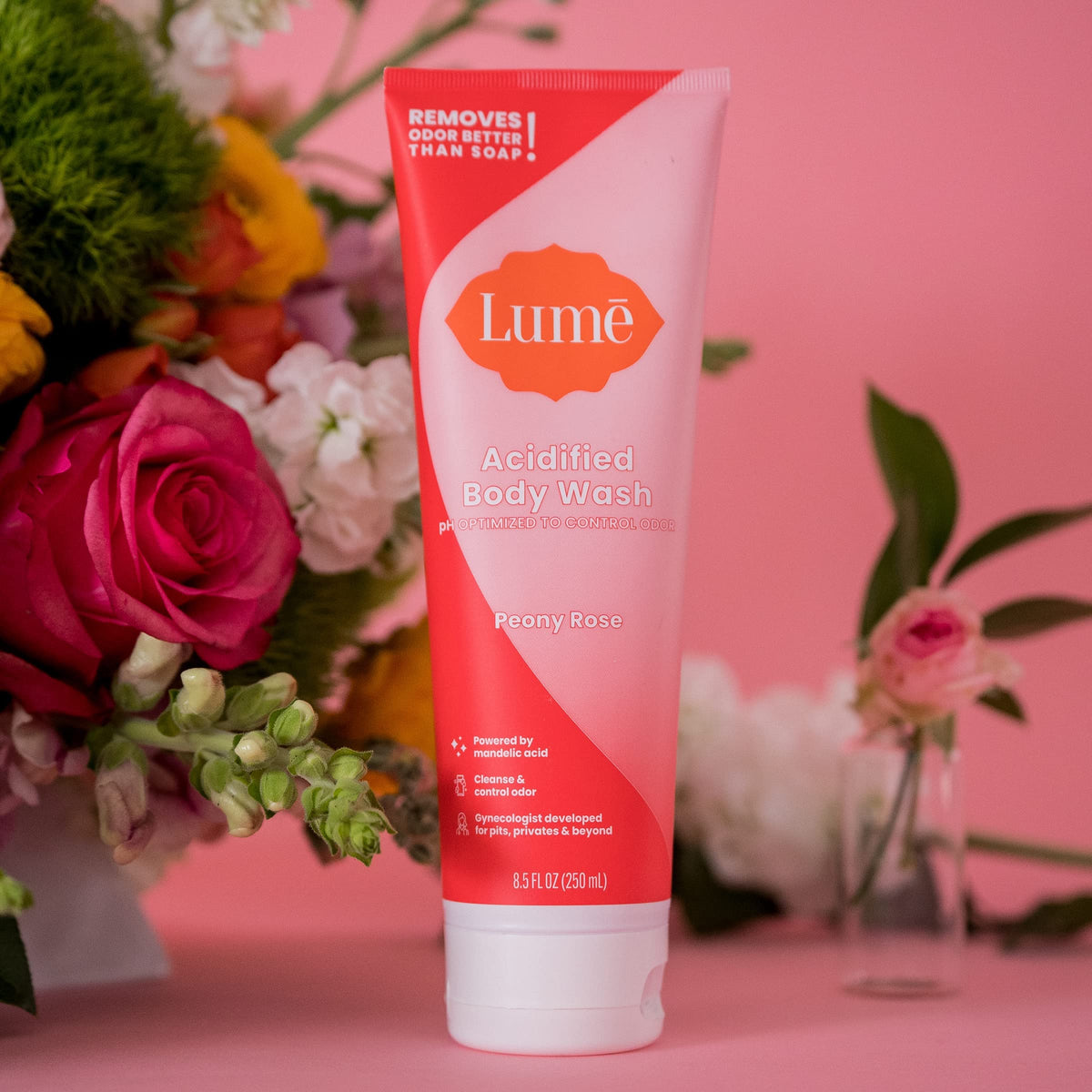 Lume Acidified Body Wash, 8.5 oz (Peonía Rosa)