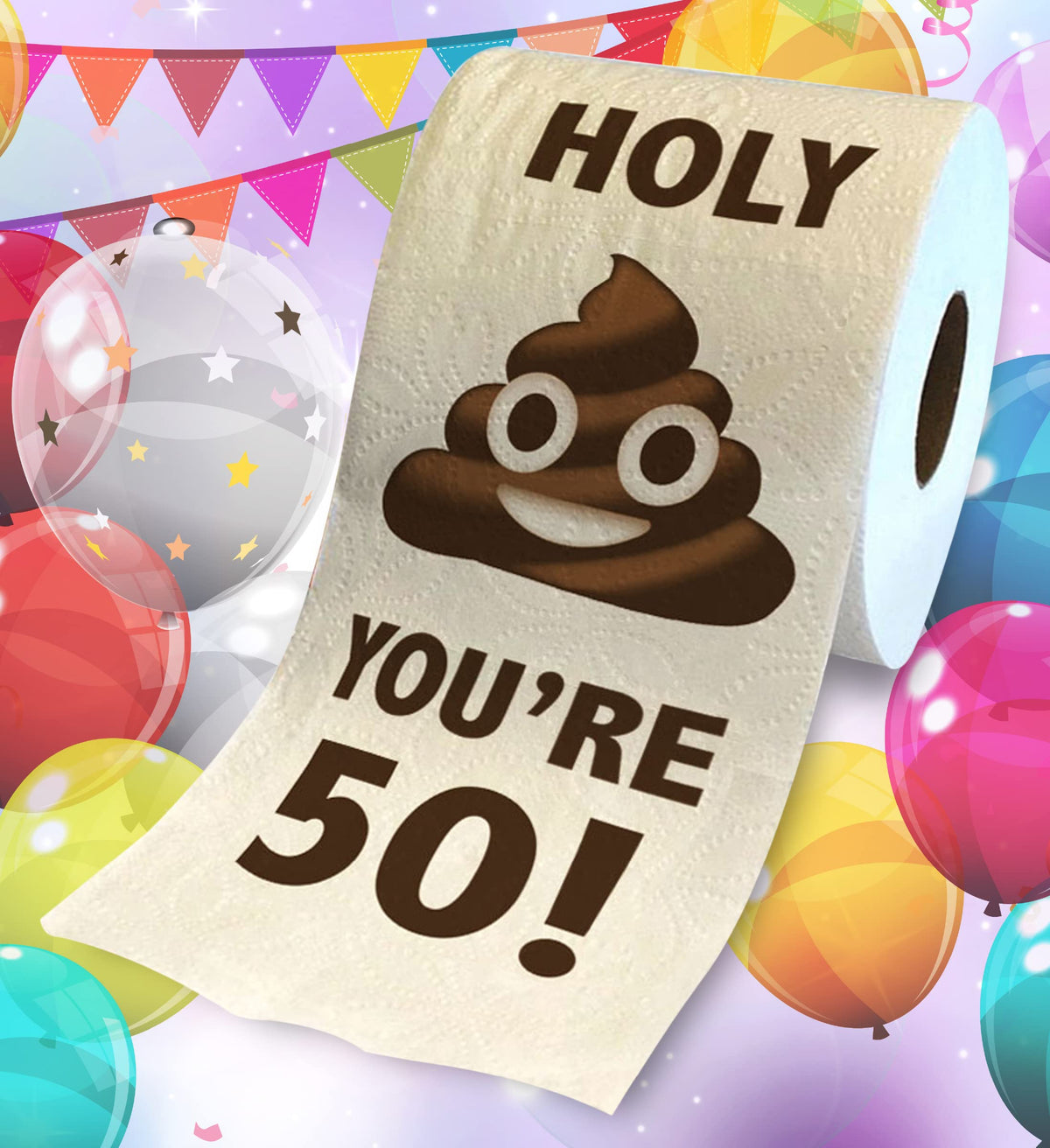 Papel Higiénico TP Impreso Cumpleaños 50 Divertido Regalo Sorpresa
