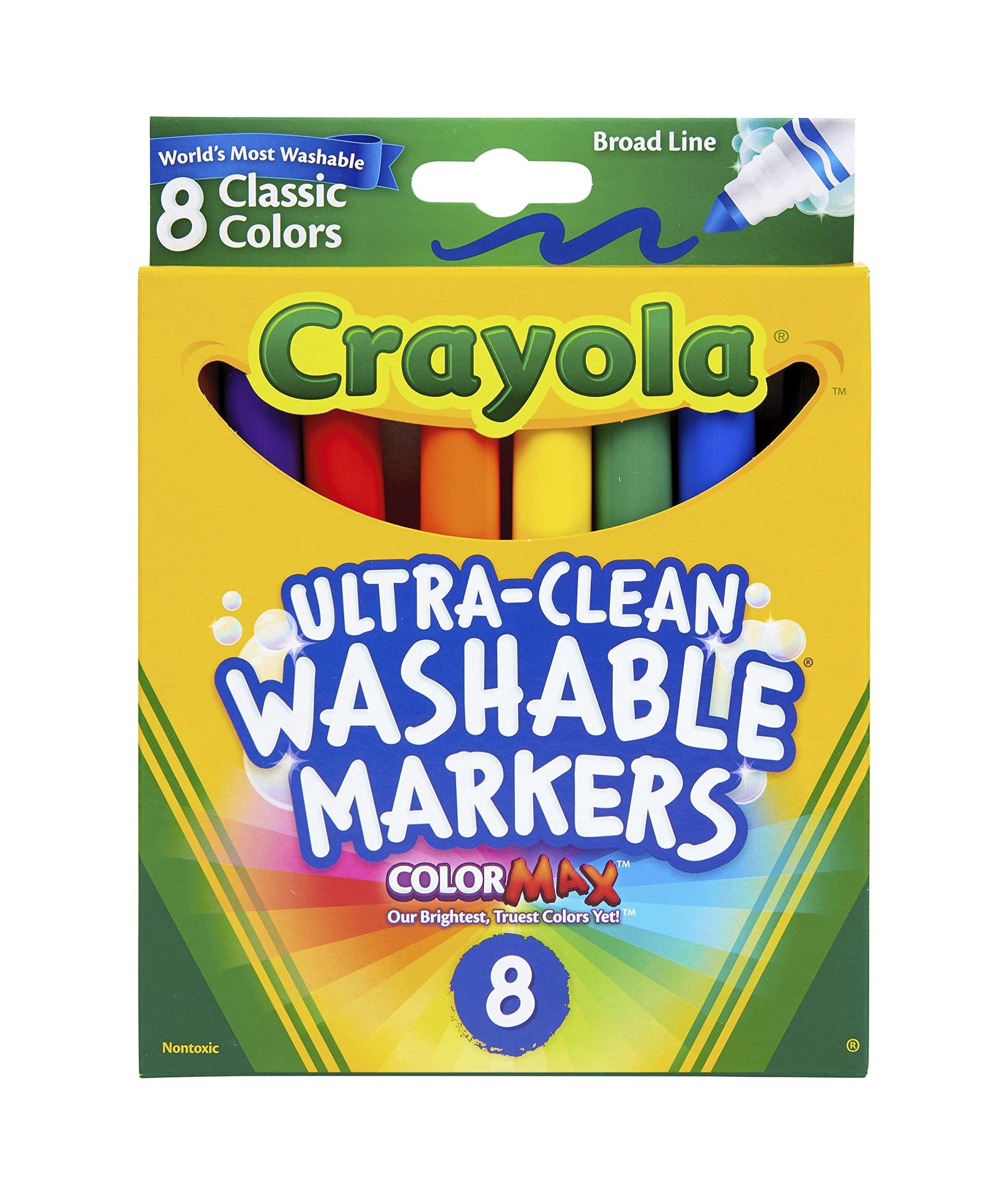 CRAYOLA 8 Plumones Gruesos Lavables