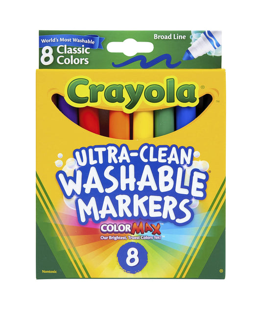 CRAYOLA 8 Plumones Gruesos Lavables