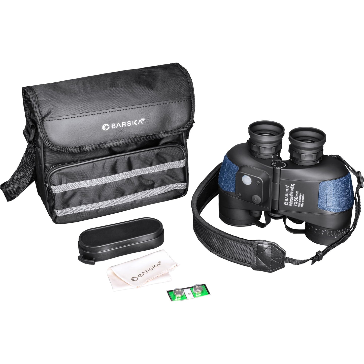 Barska AB10798 Deep Sea 7x50 Waterproof Floating Binocular with Internal Rangefinder & Compass
