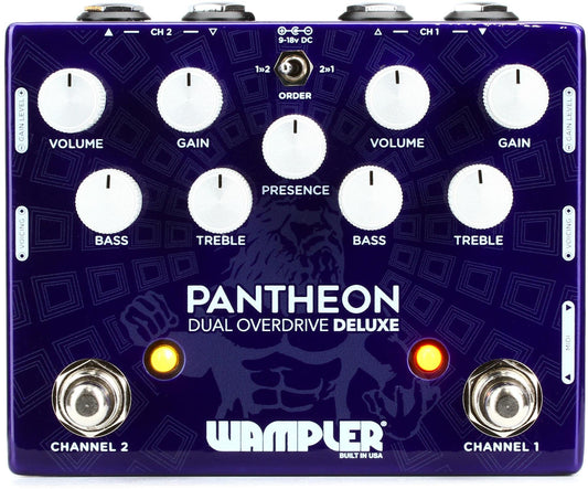 Pedal de Sobremarcha Doble Wampler Pantheon Deluxe azul con MIDI