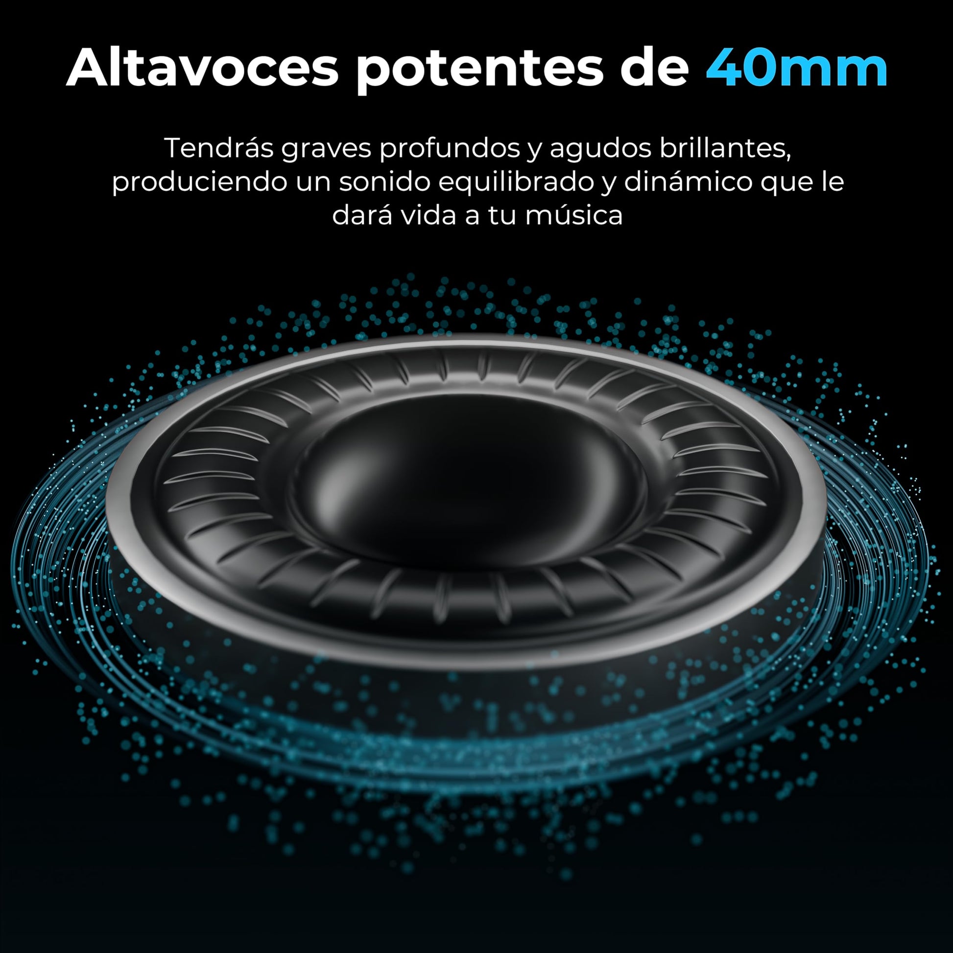 Audífonos De Diadema Inalámbricos XPOWER Azul con Bluetooth y Botones Multifunción
