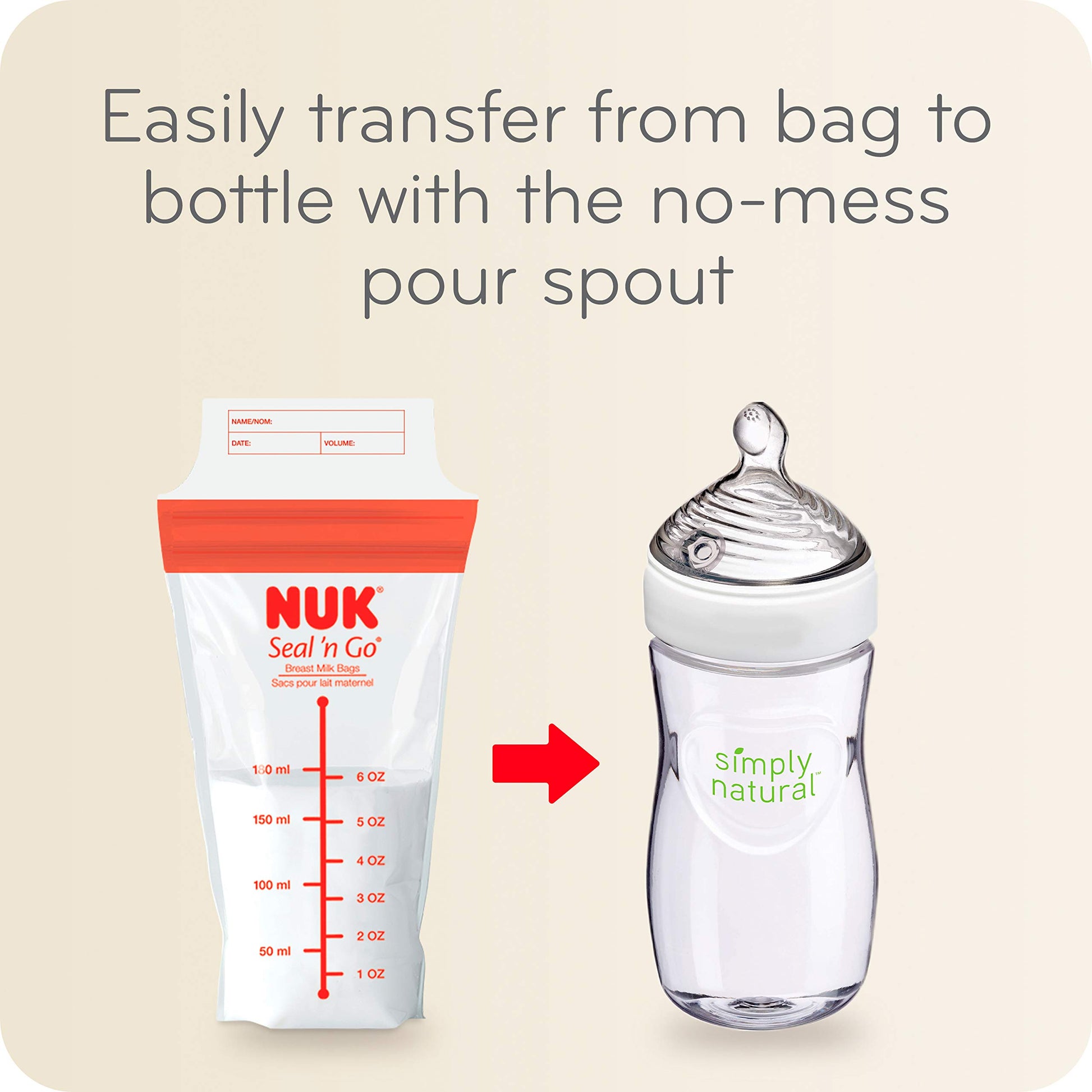 Bolsas de Leche Materna NUK Simply Natural Seal n' Go