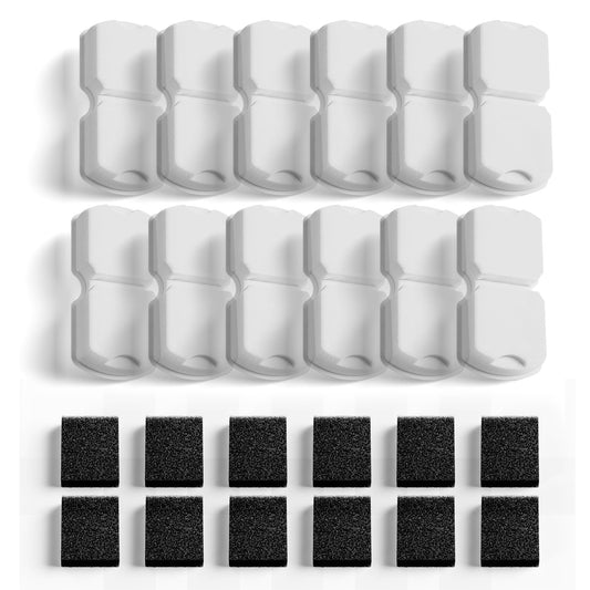 GIOTOHUN Filtro de fuente de agua para gatos: 24 filtros de fuente de gato, 24 filtros de fuente para mascotas, 12 filtros de carbono y 12 filtros de espuma, apto para GIOTOHUN S11 de acero inoxidable