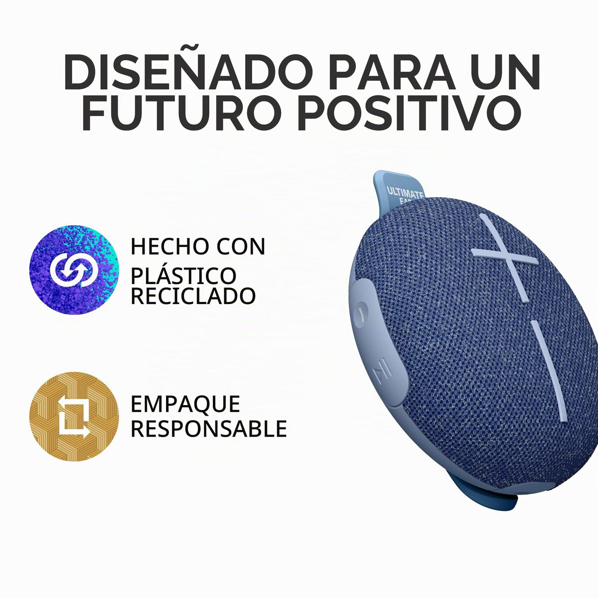 Altavoz Bluetooth Ultraportátil Ultimate Ears Azul Suave Impermeable IP67 a Prueba de Polvo