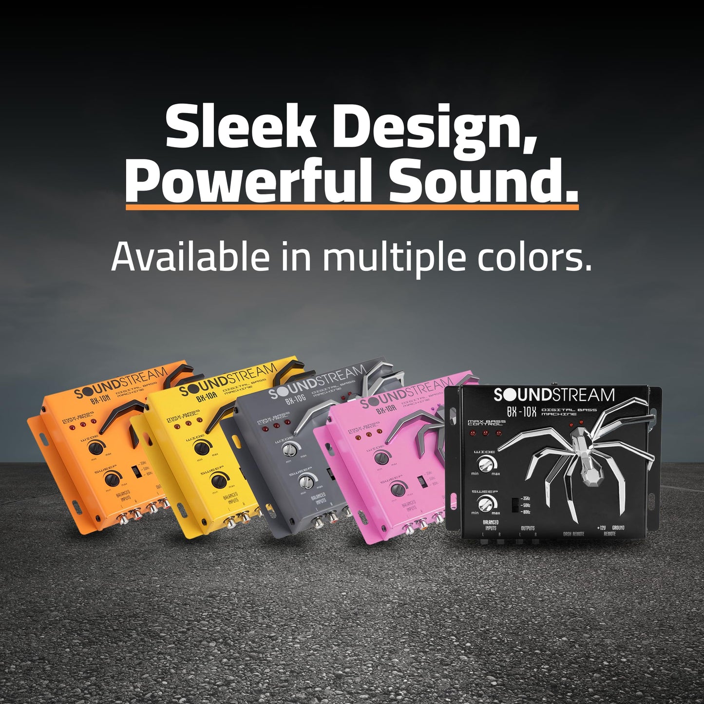 Procesador de Restauración de Graves SoundStream BX-10X Negro con Ecualizador Paramétrico para Audio de Coche