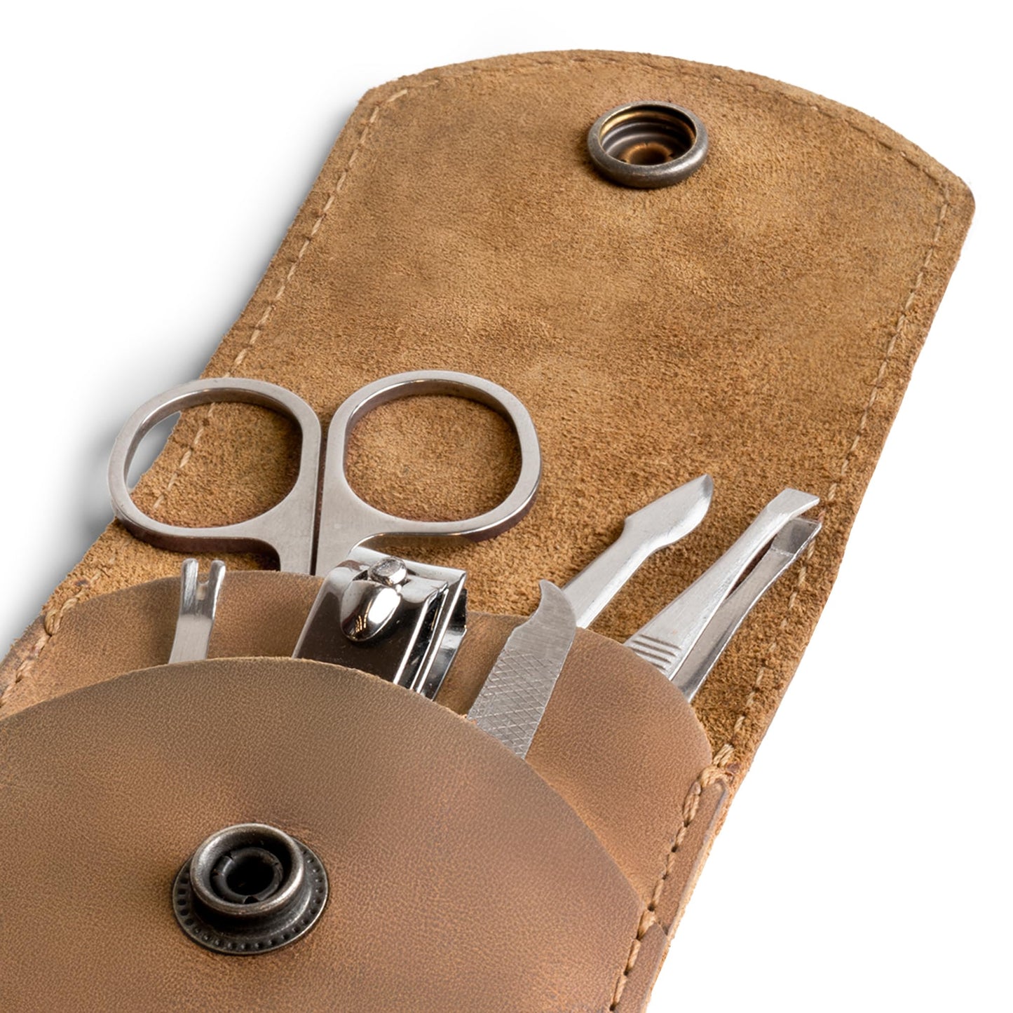 Hide & Drink Estuche doble para cortauñas, Belleza y cuidado personal, Viajero y nómada, Estuche de aseo, Artículos esenciales para el hogar y los viajes, Almacenamiento de kit de manicura, Hoja de gr
