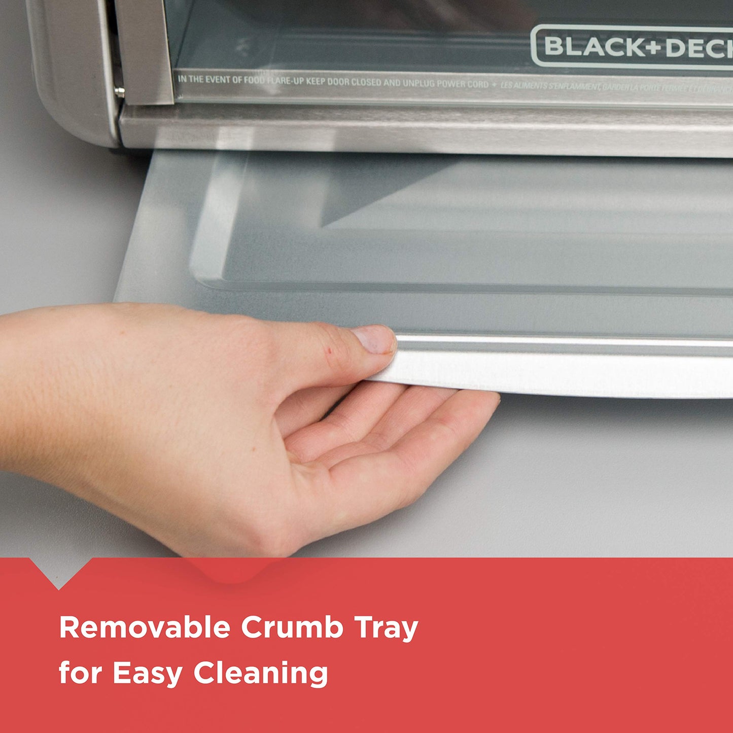 Black & Decker CTO6335S Stainless Steel Countertop Convection Oven, Silver