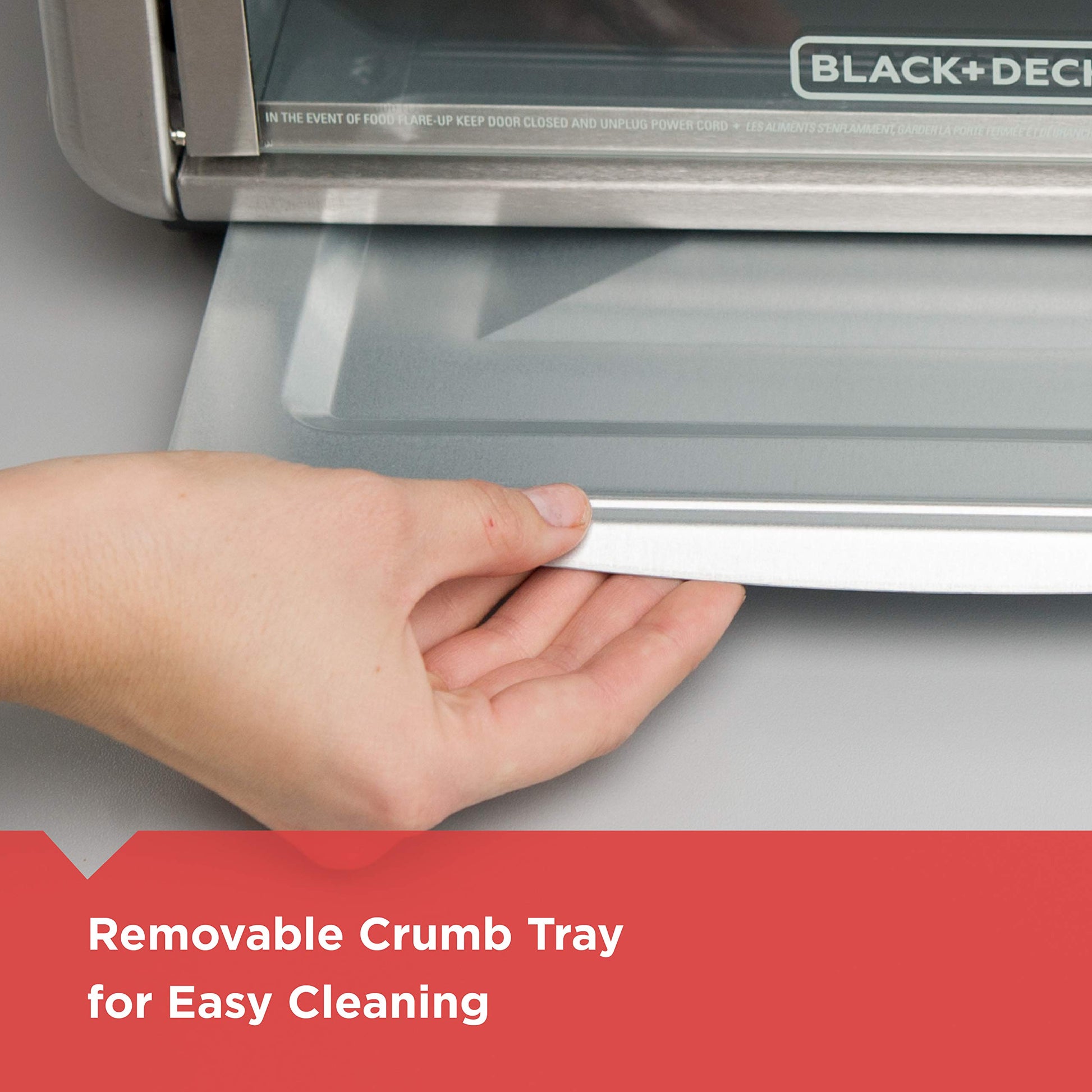 Black & Decker CTO6335S Stainless Steel Countertop Convection Oven, Silver