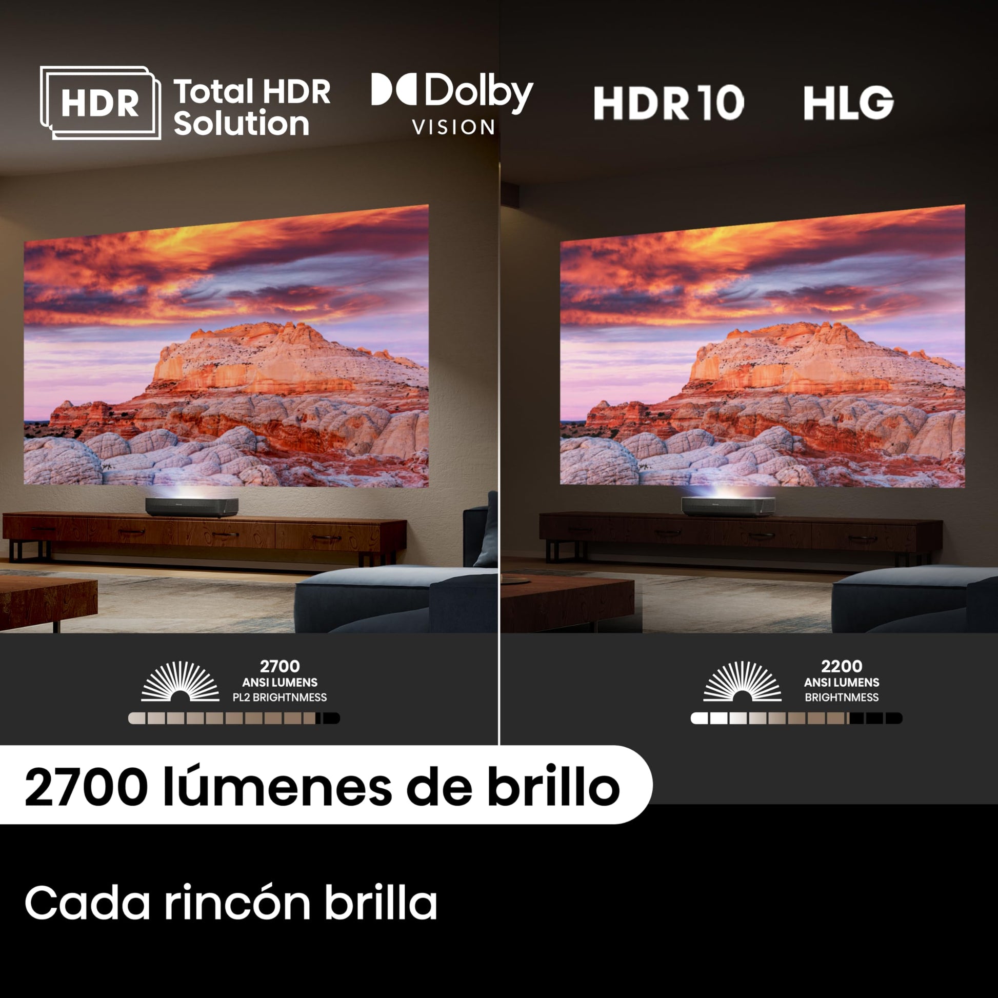 Hisense Proyector Inteligente de Distancia ultracorta 4K X-Fusion Laser Cinema PL2 Dolby Vision＆Dolby Atmos
