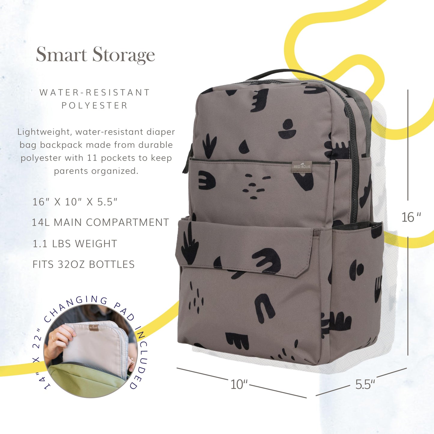 RED ROVR - Mochila Roo, Trufa Doodle, Mochila ligera e informal para humanos