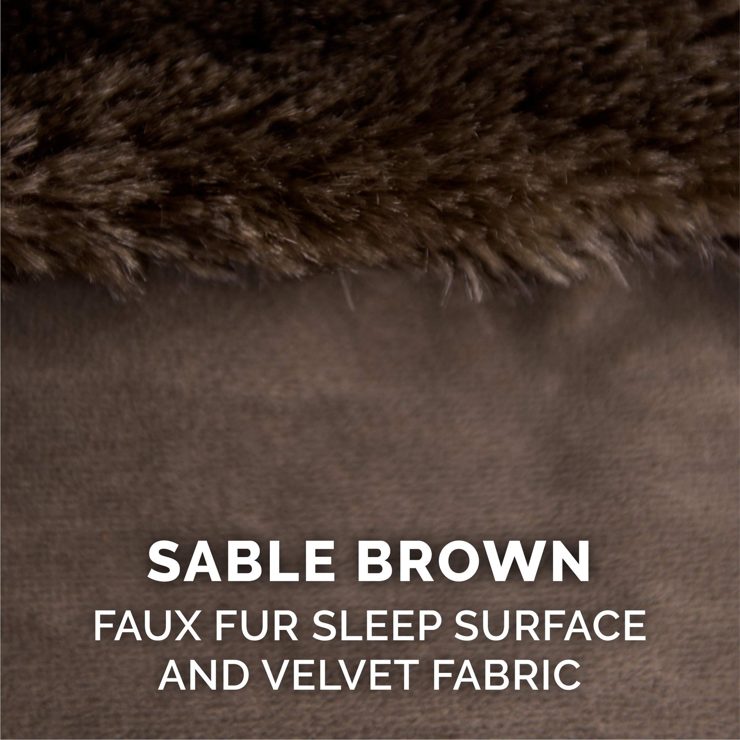 Furhaven Funda de Cama de Repuesto para Mascotas, sofá de Felpa y Terciopelo, Funda Lavable para Cama de Perro, Color marrón Sable, Talla S