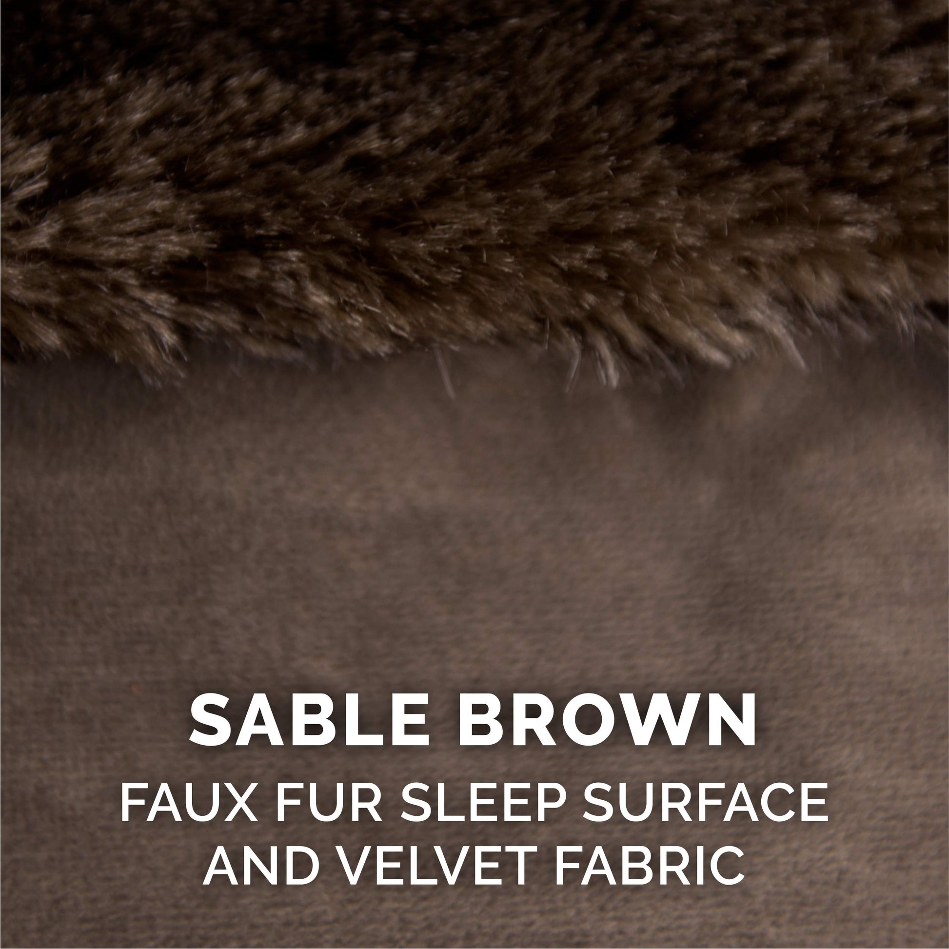 Furhaven Funda de Cama de Repuesto para Mascotas, sofá de Felpa y Terciopelo, Funda Lavable para Cama de Perro, Color marrón Sable, Talla S