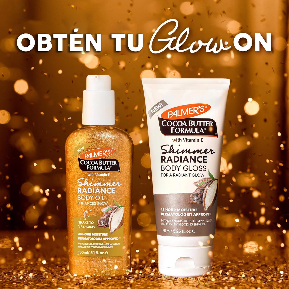 Palmer's Cocoa Butter Formula Shimmer Body Oil - Aceite Corporal Humectante con Brillo, 150ml