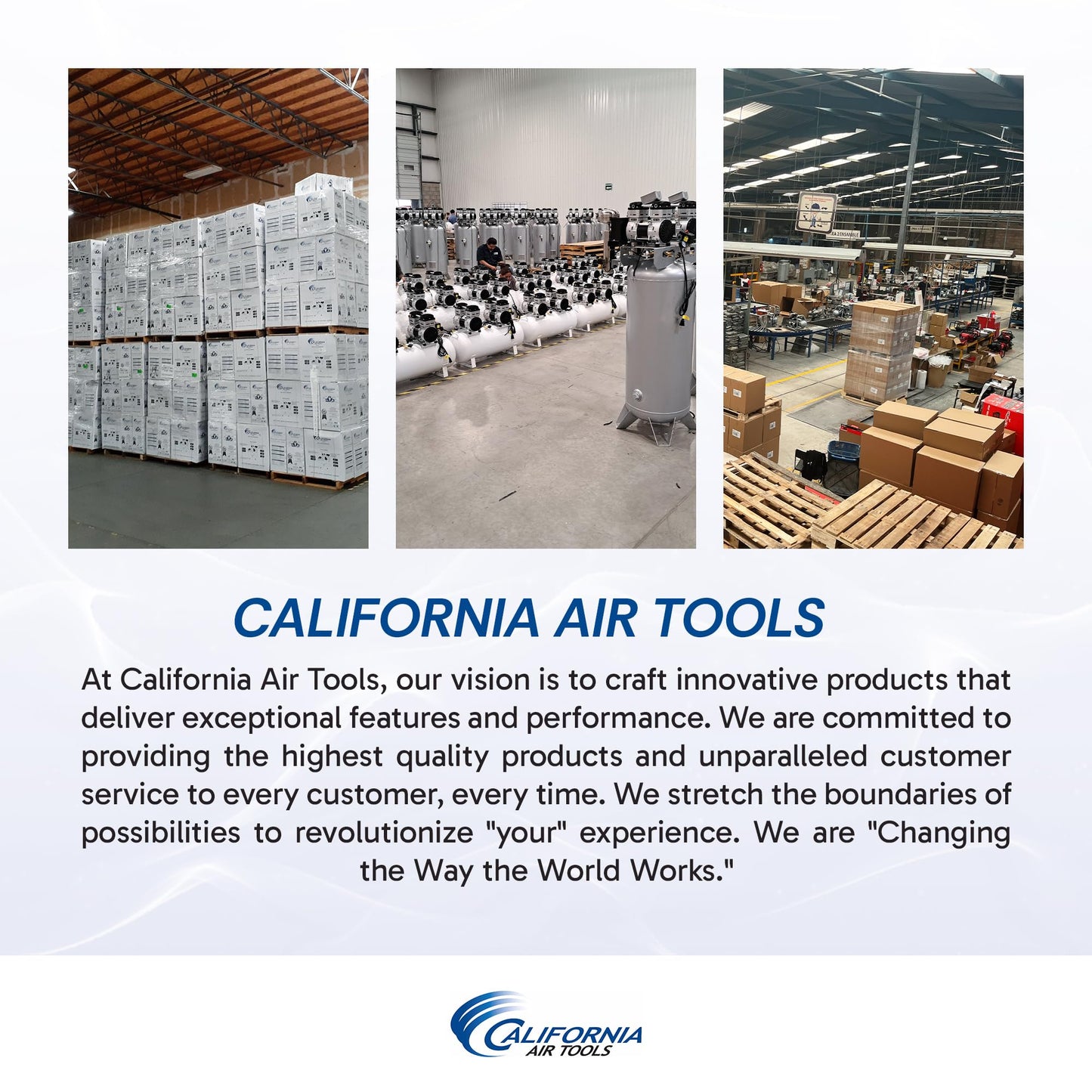 California Air Tools CAT-4610S Ultra silencioso y sin aceite 1.0 hp 4.6 galones de acero doble tanque compresor de aire portátil, color plateado