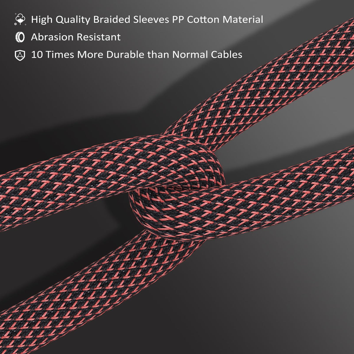Cable de Altavoz Preffair Rojo Negro Trenzado de Cobre OFC con Enchufes Plátano de Alta Fidelidad
