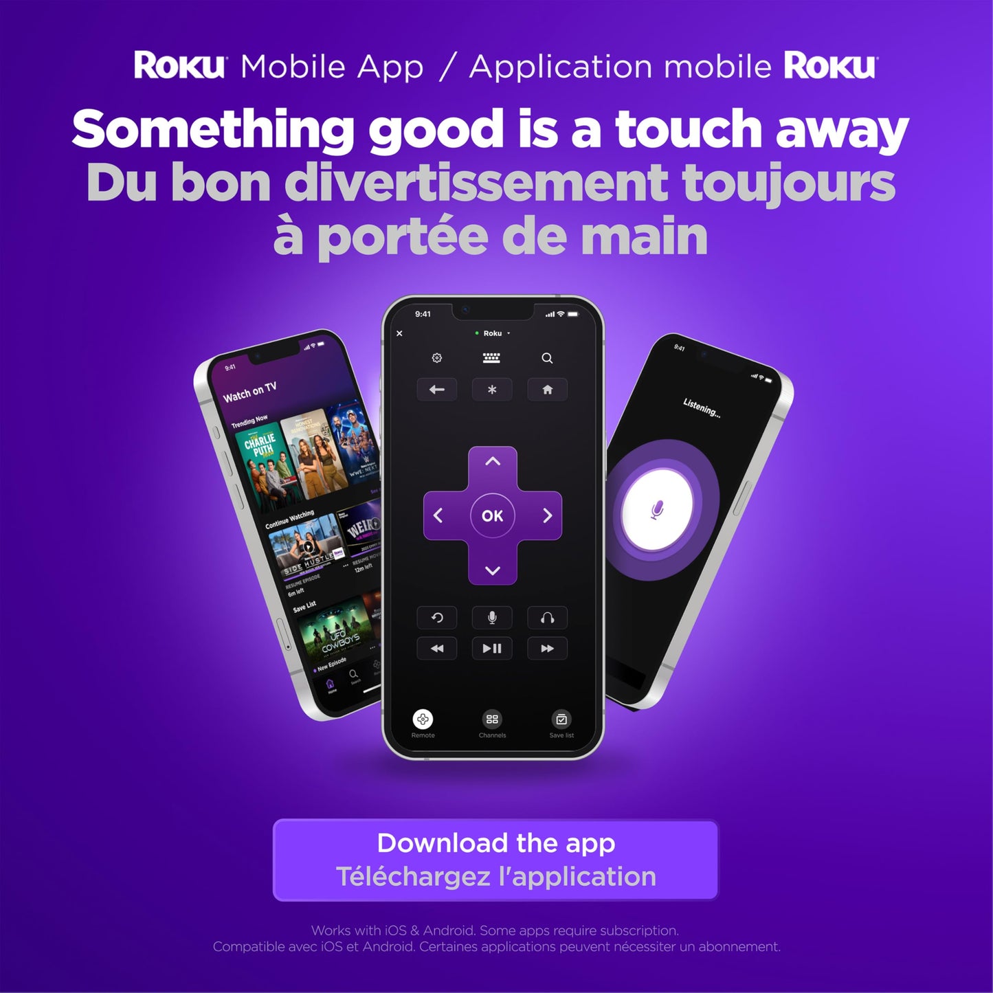 Roku Streaming Stick 4K | Dispositivo de transmisión 4K/HDR/Dolby Vision con control remoto de voz con controles de TV y Wi-Fi de largo alcance (reacondicionado)