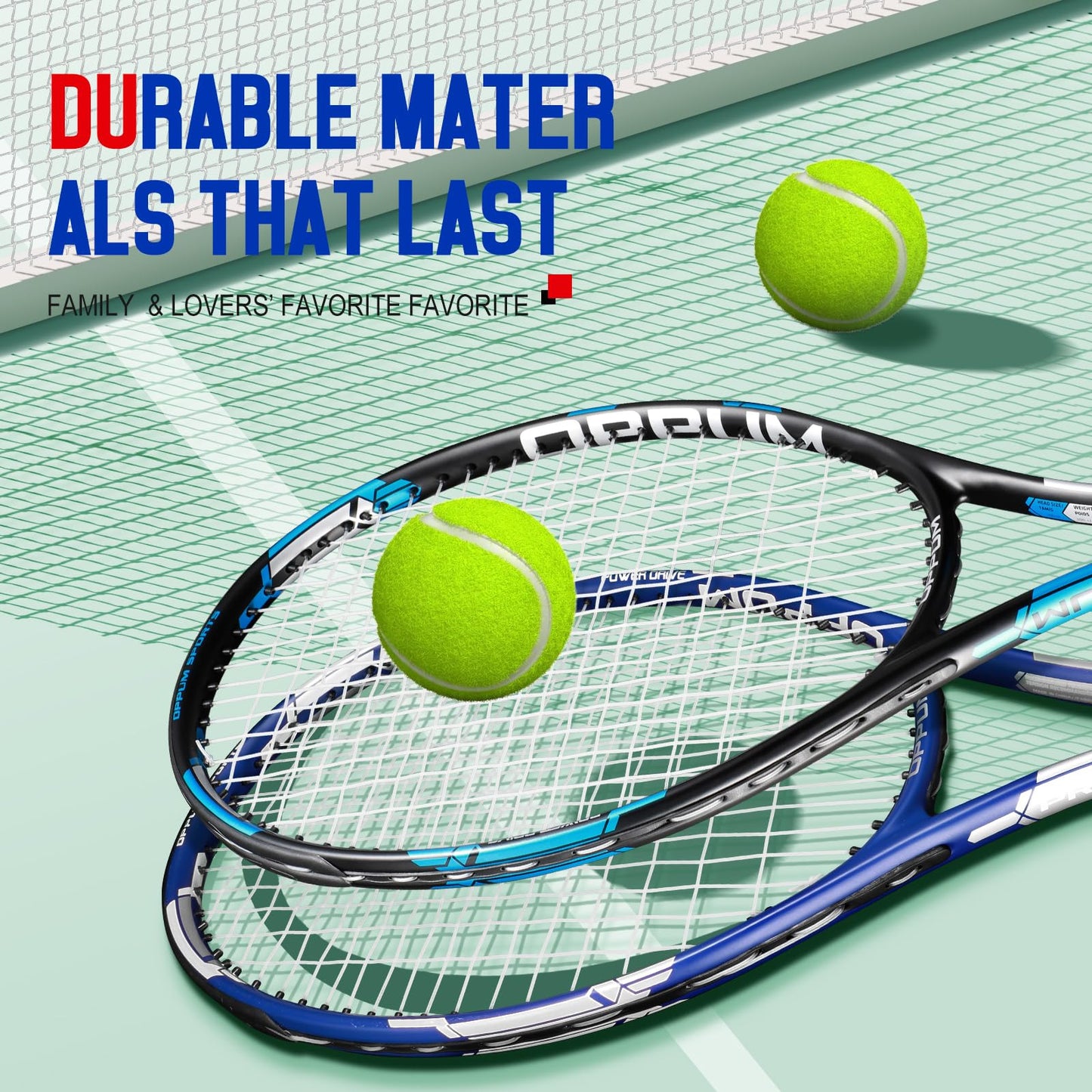 Raquetas de Tenis OPPUM 27 Pulgadas Ligeras y Duraderas para Jugadores Principiantes e Intermedios