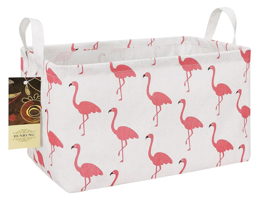 HUNRUNG - Cesta de Almacenamiento Rectangular de Lona para Mascotas, Juguetes, Libros, Ropa, Perfecto para Habitaciones Infantiles, Sala de Juegos, casetas