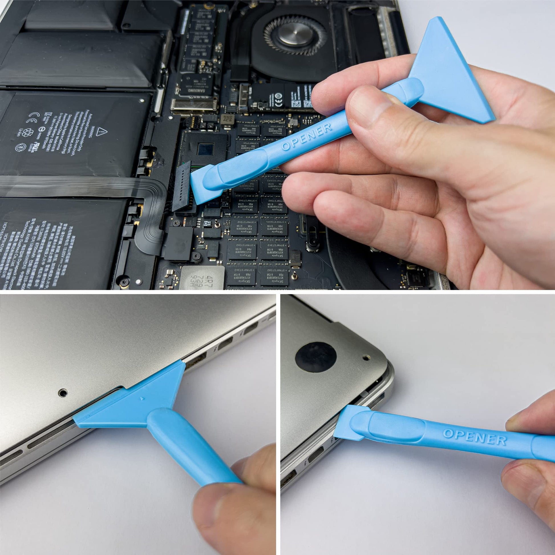 HowFixit Kit de herramientas de palanca de apertura con Spudgers ESD, cepillo para polvo antiestático, Spudger de metal para desmontar y reparar portátiles, consola de juegos, computadora