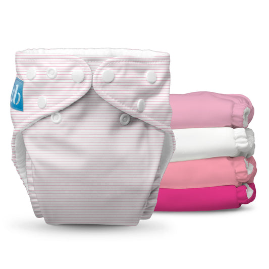 Pañales De Tela Charlie Banana Azul Reutilizables Ajustables Talla Única Con Insertos Absorbentes Para Bebés Y Niños Pequeños Paquete De 5