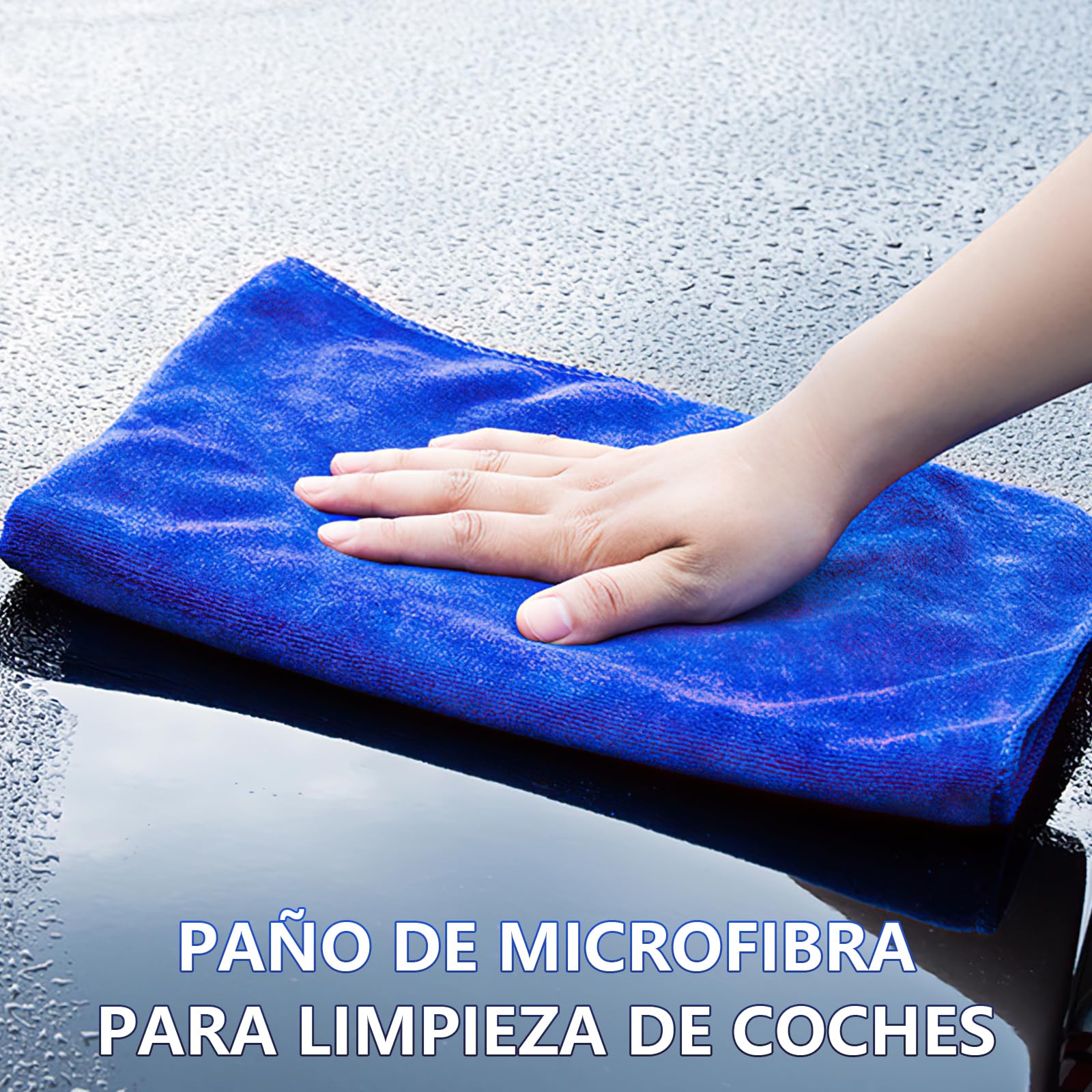BYHANG Toallas de Microfibra para Coche 18 Piezas, Paños de Limpieza para Autos, Trapos para Lavar y Secar Carros, Suaves, Reutilizables, Absorbentes, para Interior y Exterior