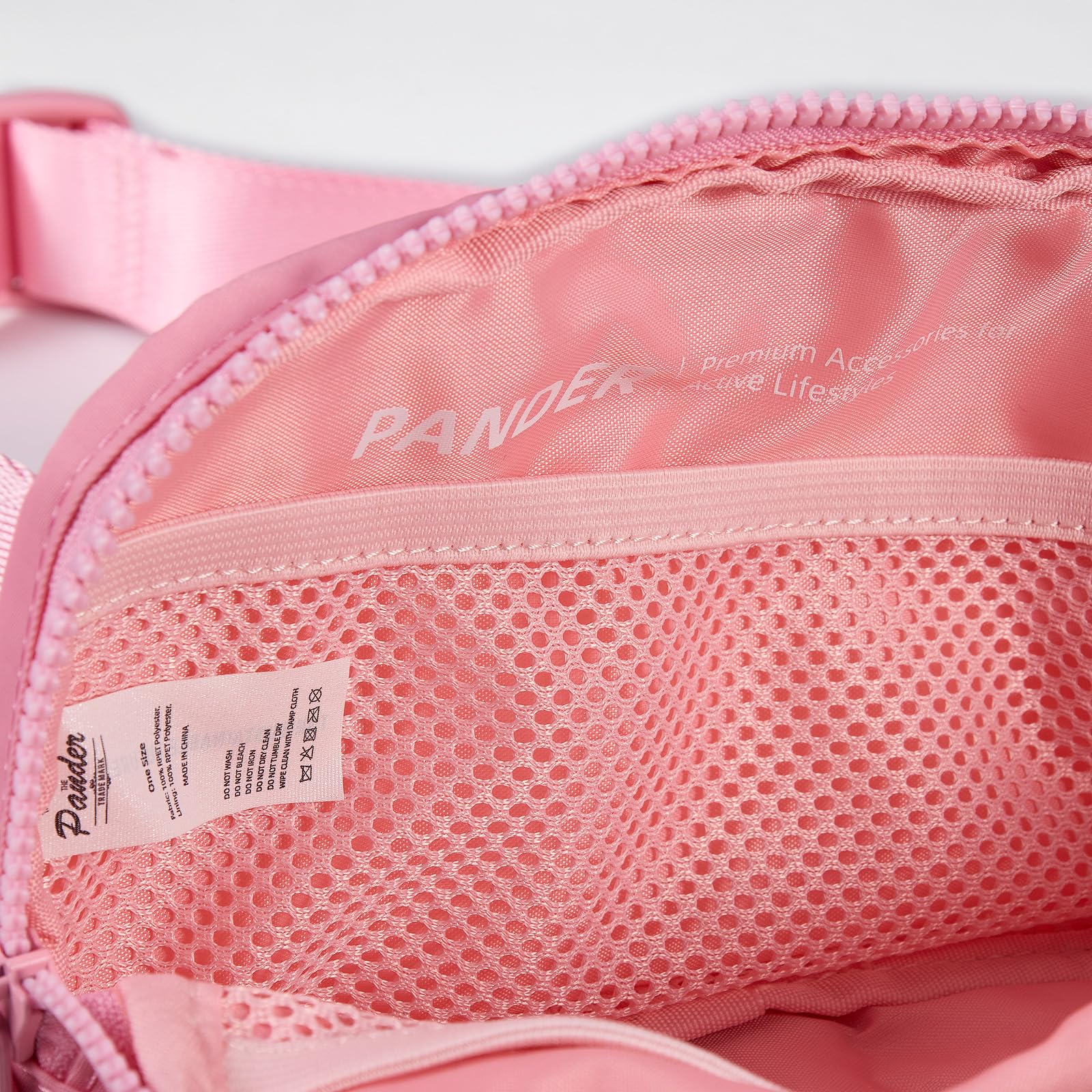Riñonera Pander Rosa Claro Doble Cierre Sólido
