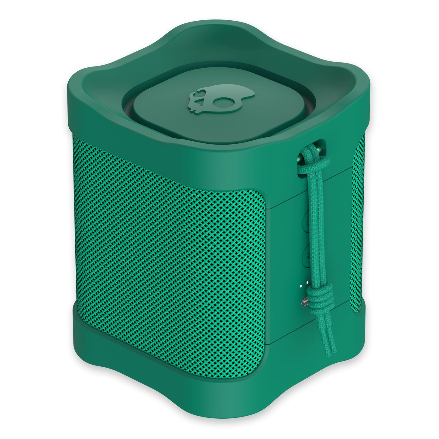 Skullcandy Terrain Mini Altavoz inalámbrico Bluetooth – Altavoz portátil Impermeable IPX7 con radiadores pasivos Personalizados duales, batería de 14 Horas, muñequera de Nailon y estéreo inalámbrico