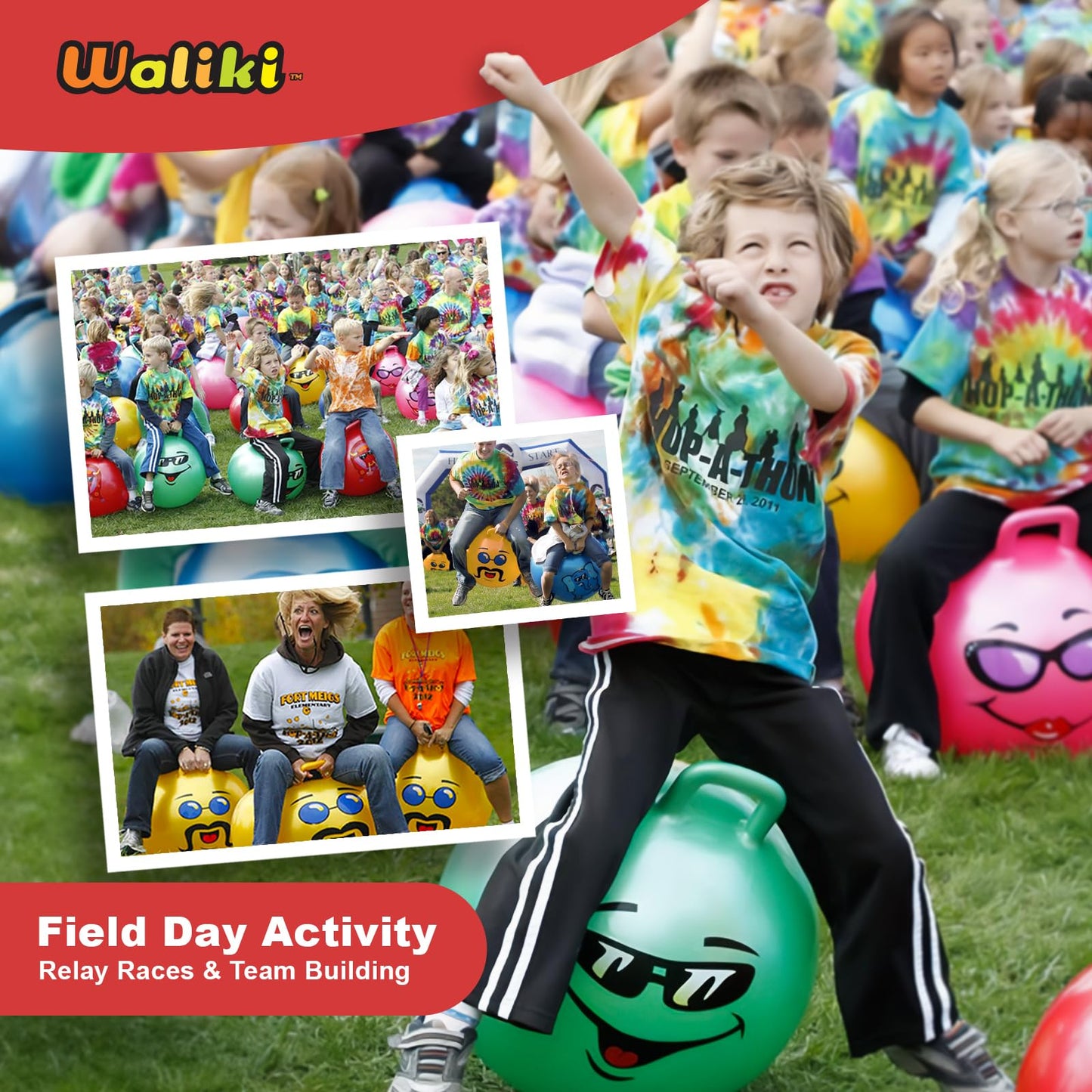 Hopper Ball WALIKI Toys Emoji 20 Pulgadas para Niños de 7 a 9 Años