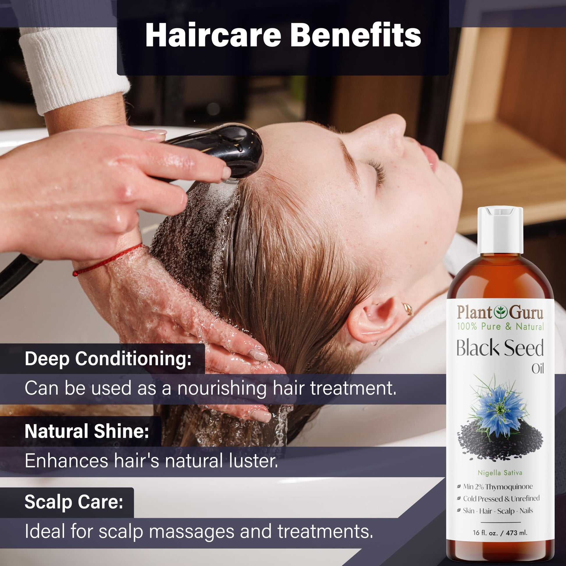 Black Seed Oil 16 oz. Virgin, Unrefined Cold Pressed Cumin 100% Pure Natural - Skin, Body and Hair. Great For Eczema