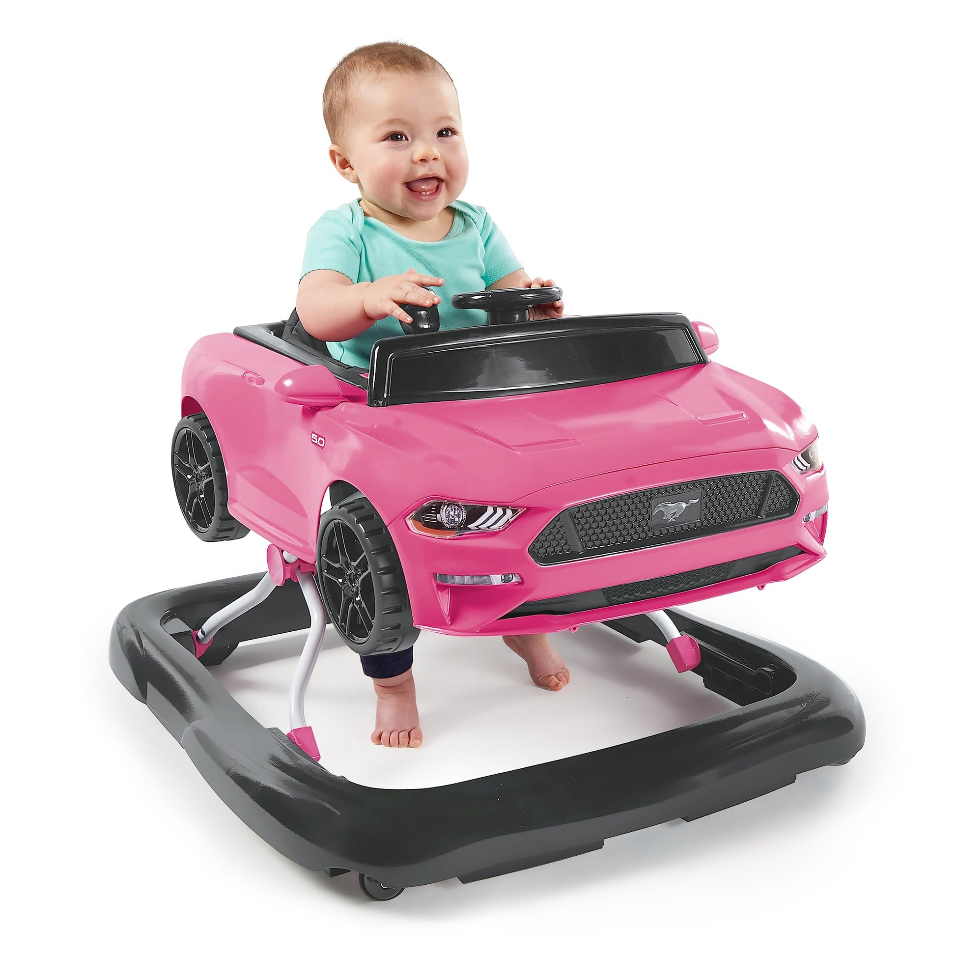 Bright Starts Andadera Ford Mustang 4 En 1, Rosa