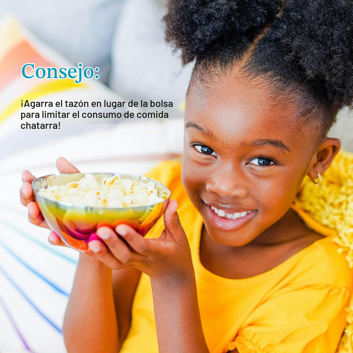 Ahimsa - Cuencos de acero inoxidable para niños, 12 onzas, arco iris