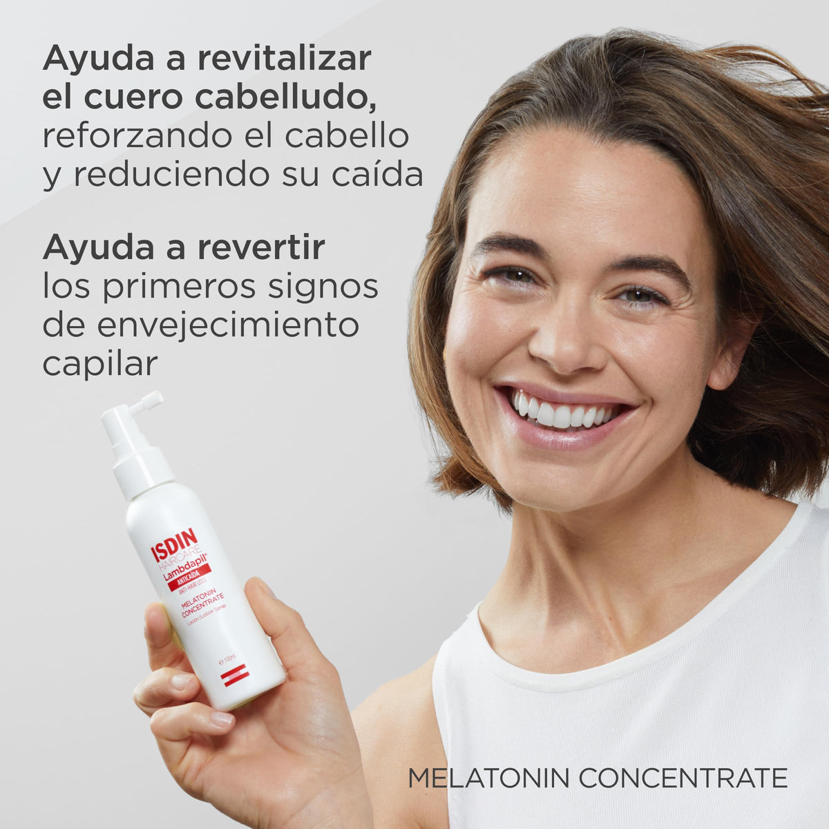 Loción Spray Anticaída Isdin Lambdapil Melatonina 100 Ml para Reforzar el Cabello