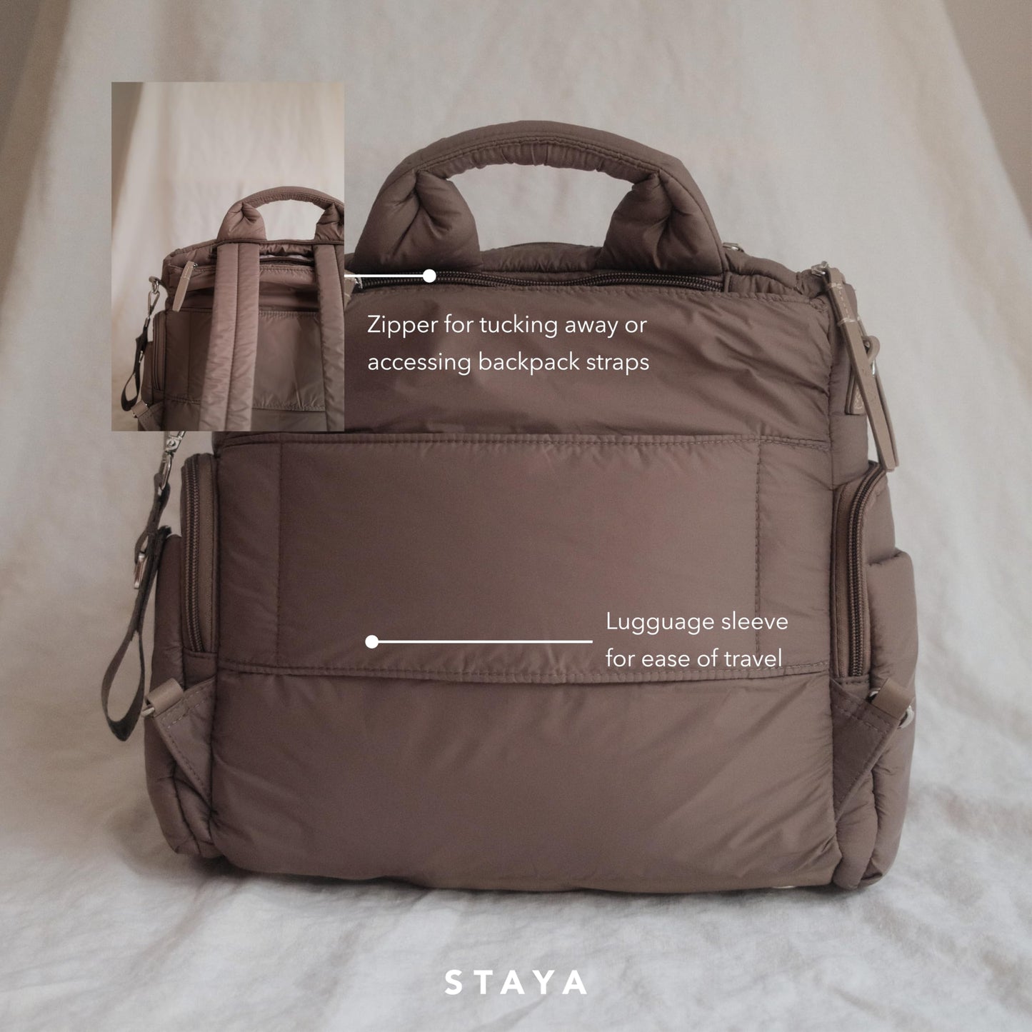 Staya- Cloud Bolsa de pañales, Topo, Medium, Bolsa Daiper