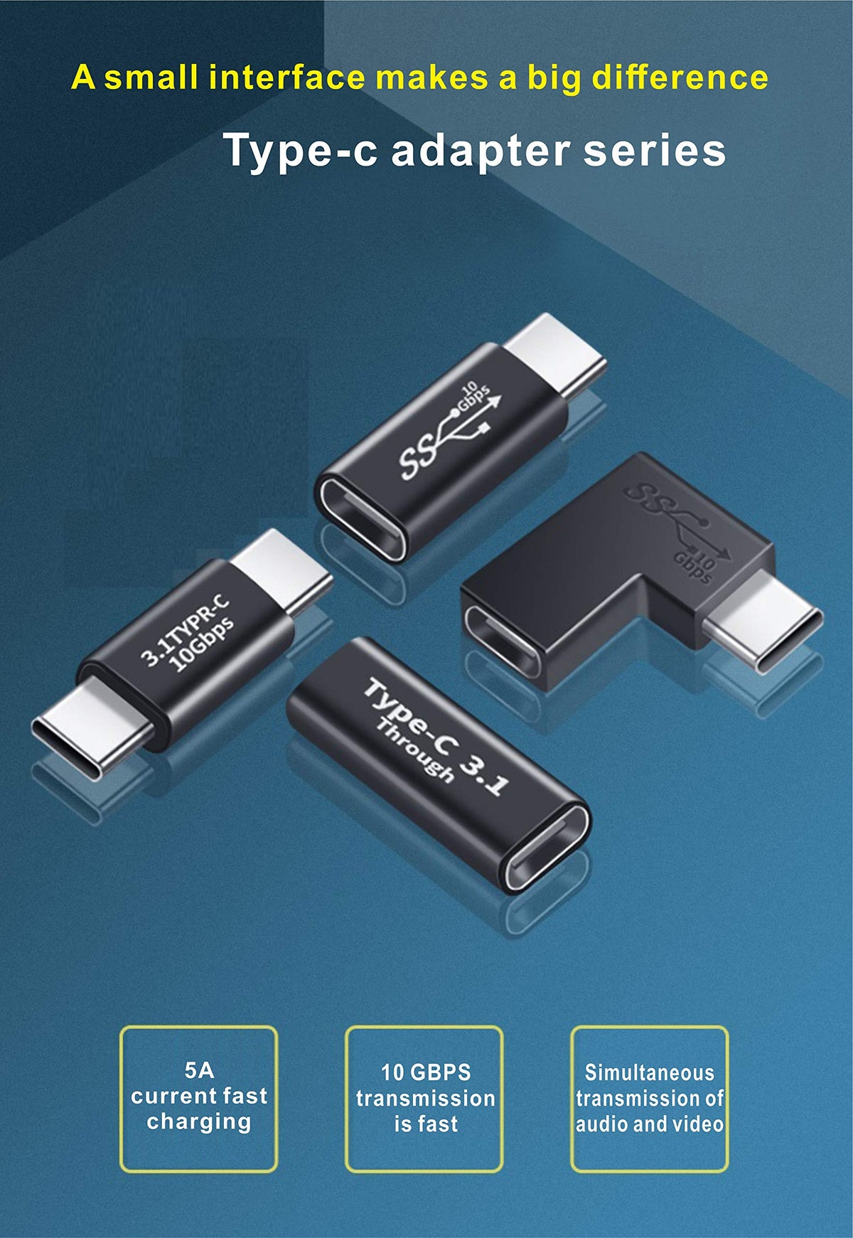 Adaptador USB C BOLS Negro Compatible con Función Completa y Carga Rápida