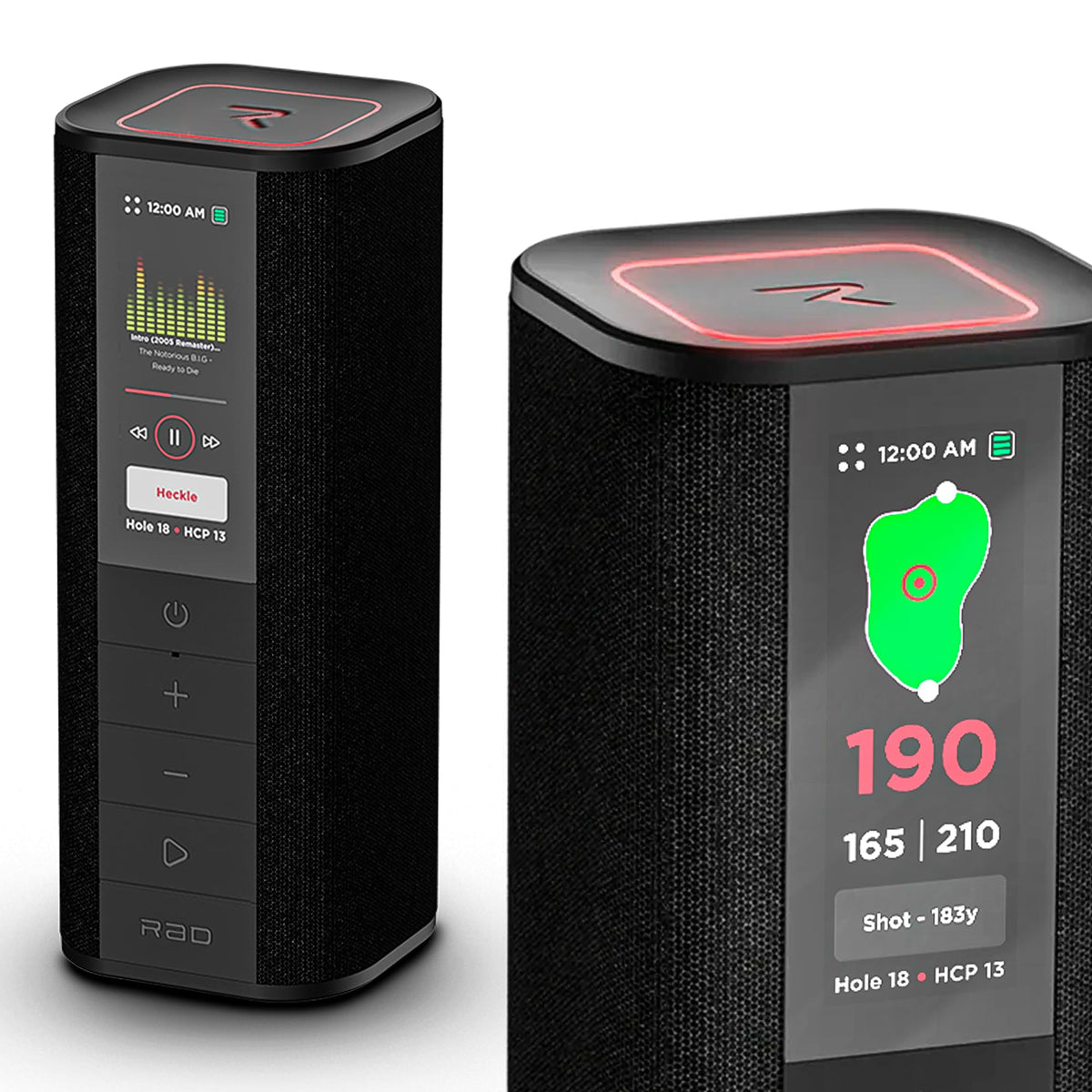 Altavoz GPS Sound Pro Golf Negro con Puntuación de Voz y Carrito de Golf Magnético