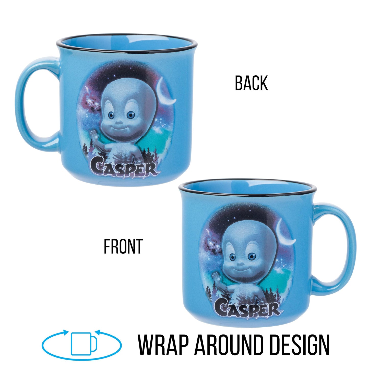 Taza de Cerámica Silver Buffalo Casper the Friendly Ghost Blanca para Campista