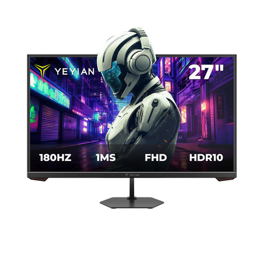 YEYIAN Monitor Gamer Avance 27 Pulgadas IPS Full HD 1920 x 1080 Tasa de Refresco 180 Hz Tiempo de Respuesta 1ms Compatible con AMD FreeSync y NVIDIA G-Sync YMF-IPF27-G1