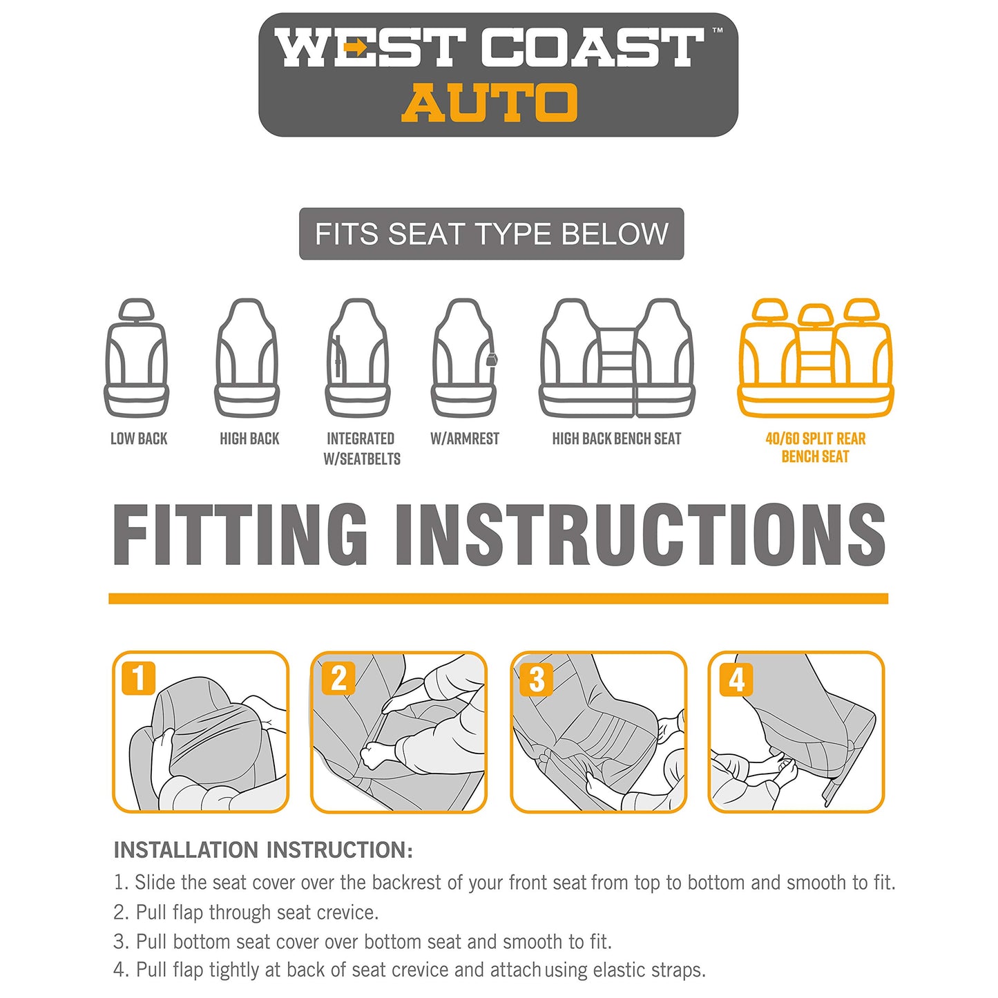 West Coast - Funda de asiento universal para sillín Baja de tamaño completo, Rojo