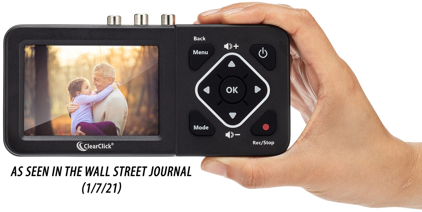 ClearClick Video to Digital Converter 2.0 (segunda generación) – Grabar vídeo de VCR's, cintas VHS, AV, RCA, Hi8, videocámara, DVD, sistemas de juegos [Requiere grabadora de vídeo/videocámara y cintas