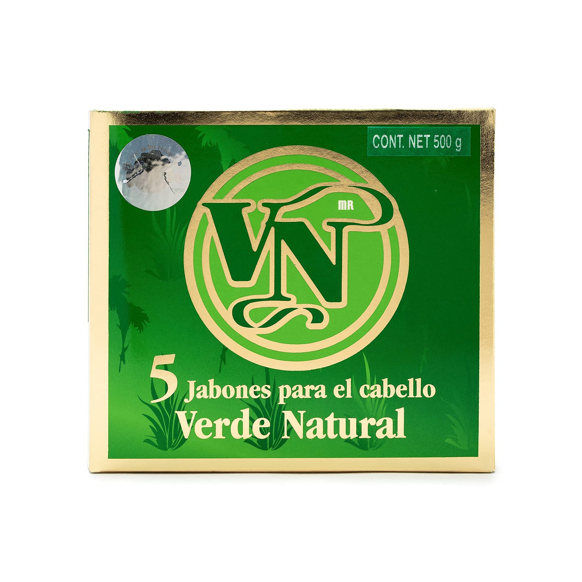 VERDE NATURAL - Jabón para el Cabello - Detiene la perdida de Cabello - Paquete de 5 jabones - Elaborado de forma artesanal
