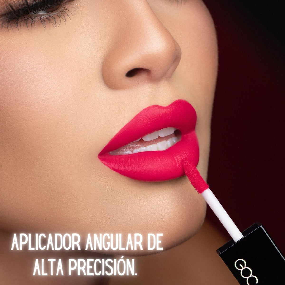 GOC Lip Velvet Liquid Lipstick | Labial | Maquillaje | Es de larga duración | Acabado aterciopelado y suave | Color intenso | Permite una fácil y uniforme aplicación | 3.5 ml | Color Power Up | Modelo GLV13