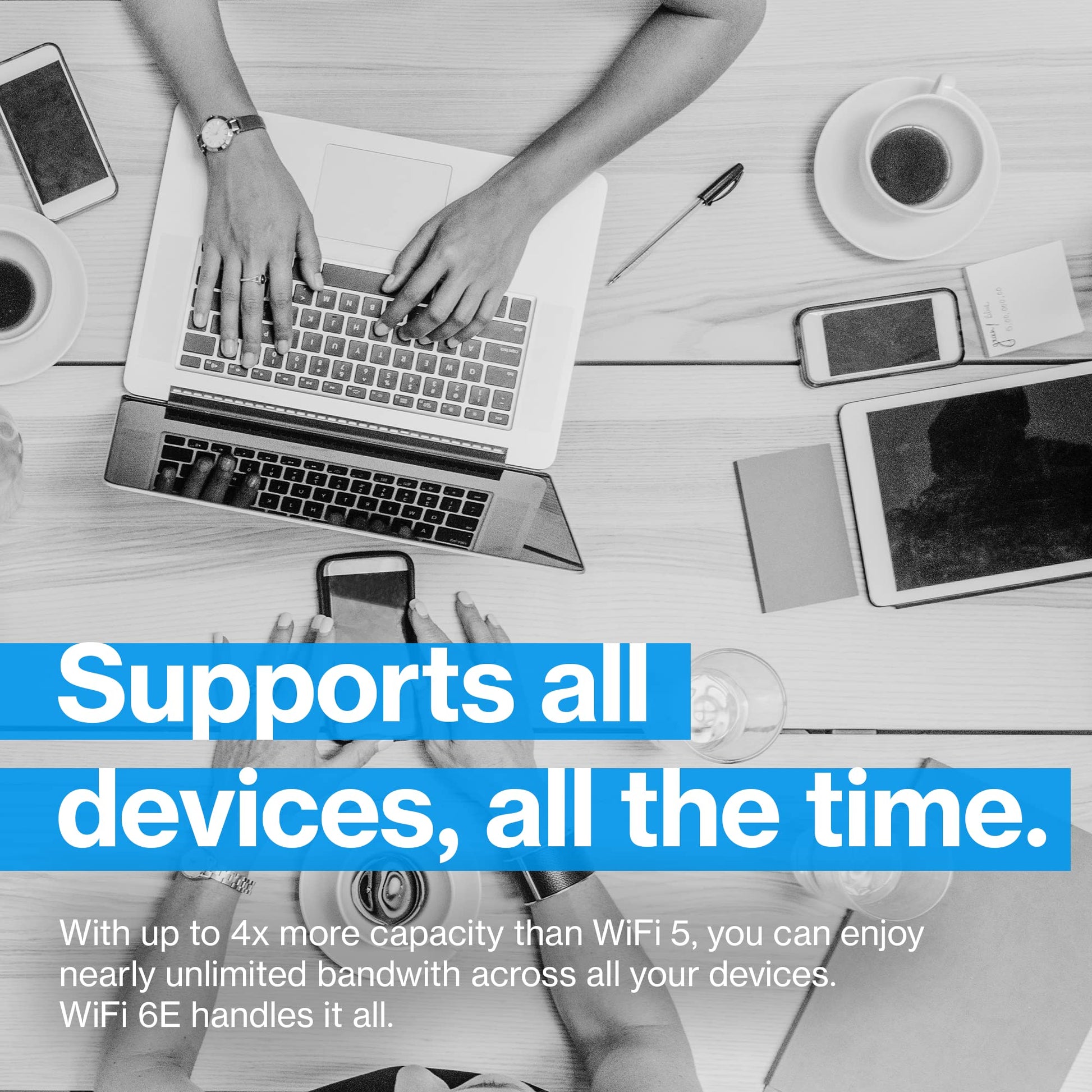 Linksys Velop Pro 6E WiFi Mesh System | Un enrutador de Malla cognitiva de Triple Banda con Velocidad de 5.4 Gbps (AXE5400) | Cobertura de hasta 3.000 pies Cuadrados | Conecta más de 200 Dispositivos