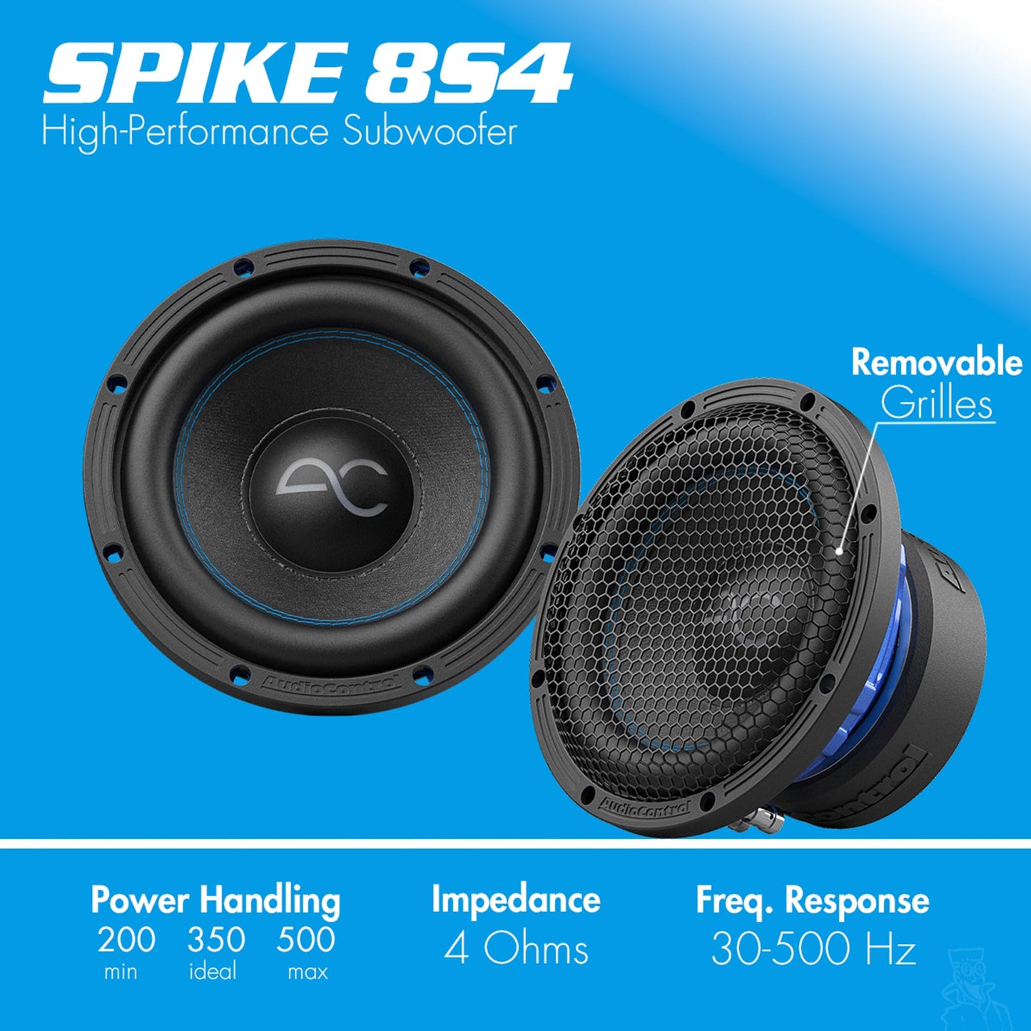AudioControl Spike Series Subwoofers (8" - 4 Ohm)