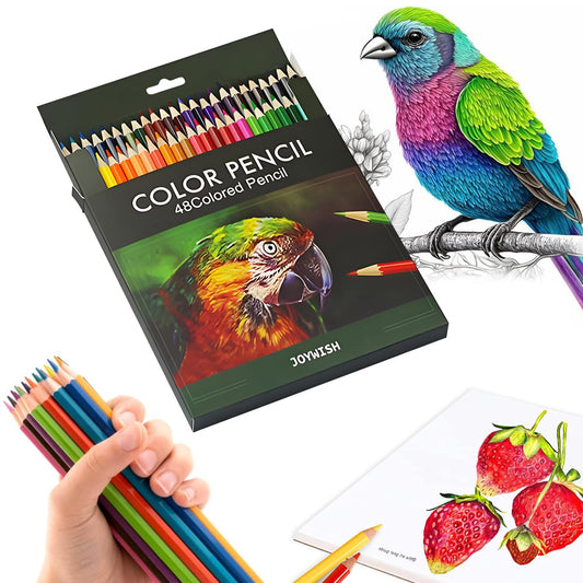 Juego de Lápices de Colores - 48 Lapices de Colores Profesionales, Kit Profesional de Dibujo en Color, Dibujo de Arte, Regalo Perfecto para Niño, Amante de La Pintura, Principiantes Y Artistas