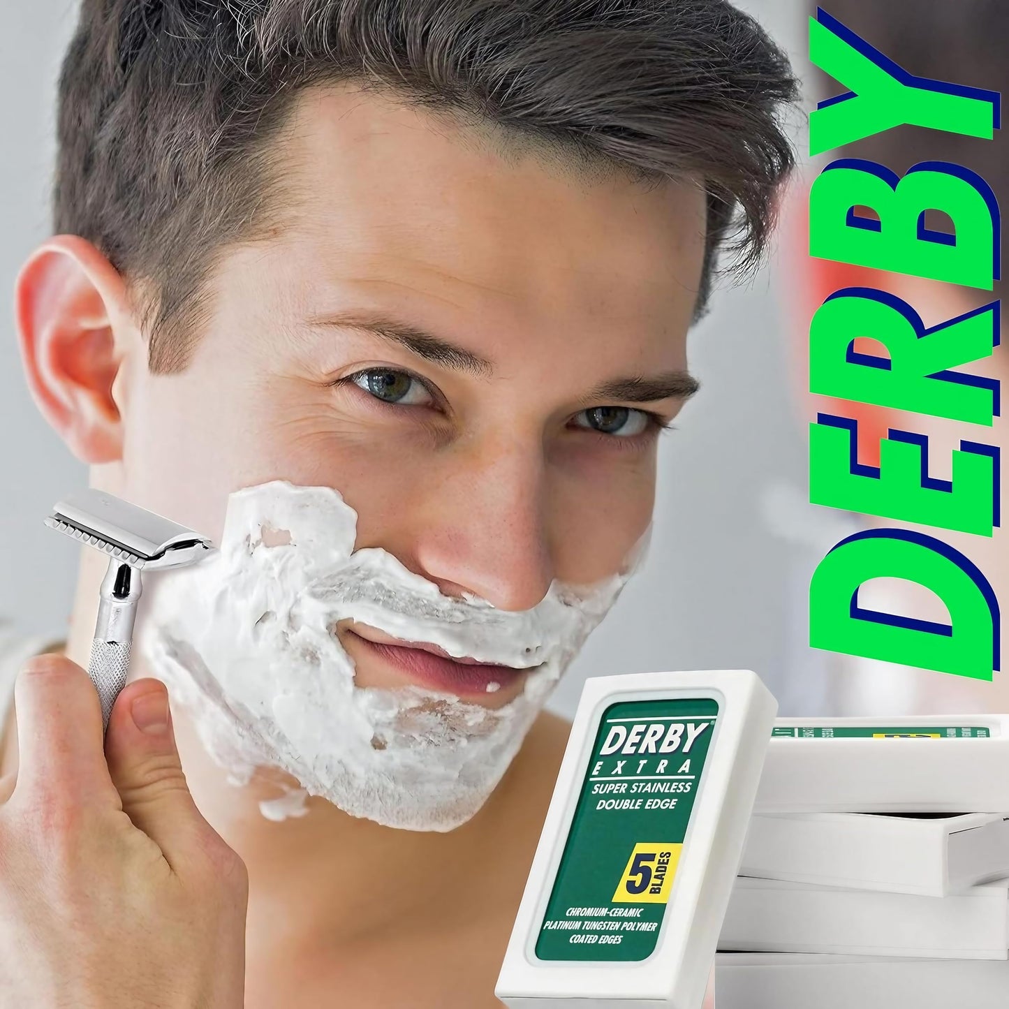 Derby Cuchillas de afeitar extra de doble filo, 100 unidades