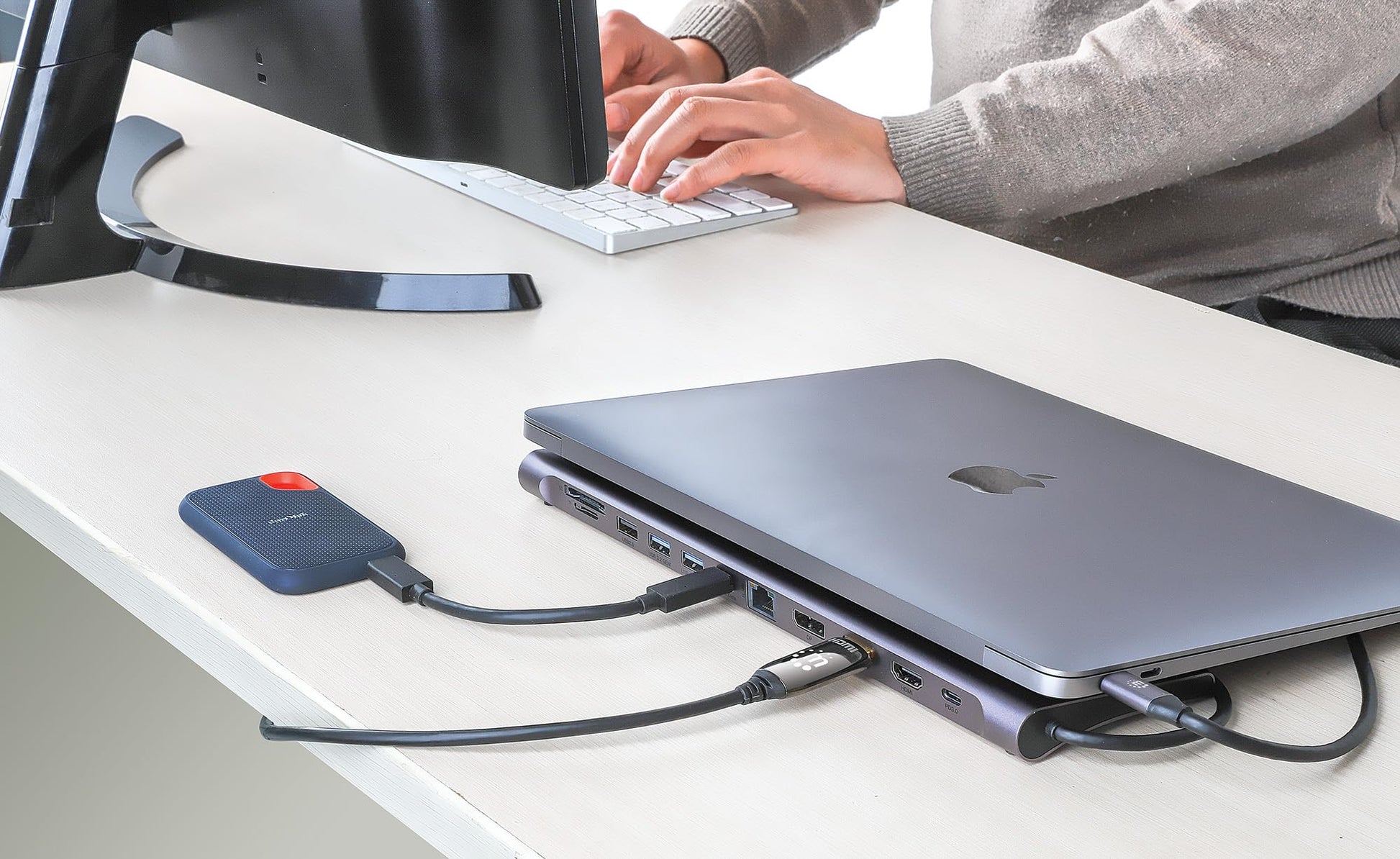 Manhattan USB-C Dock/HUB/Reader 10-Port