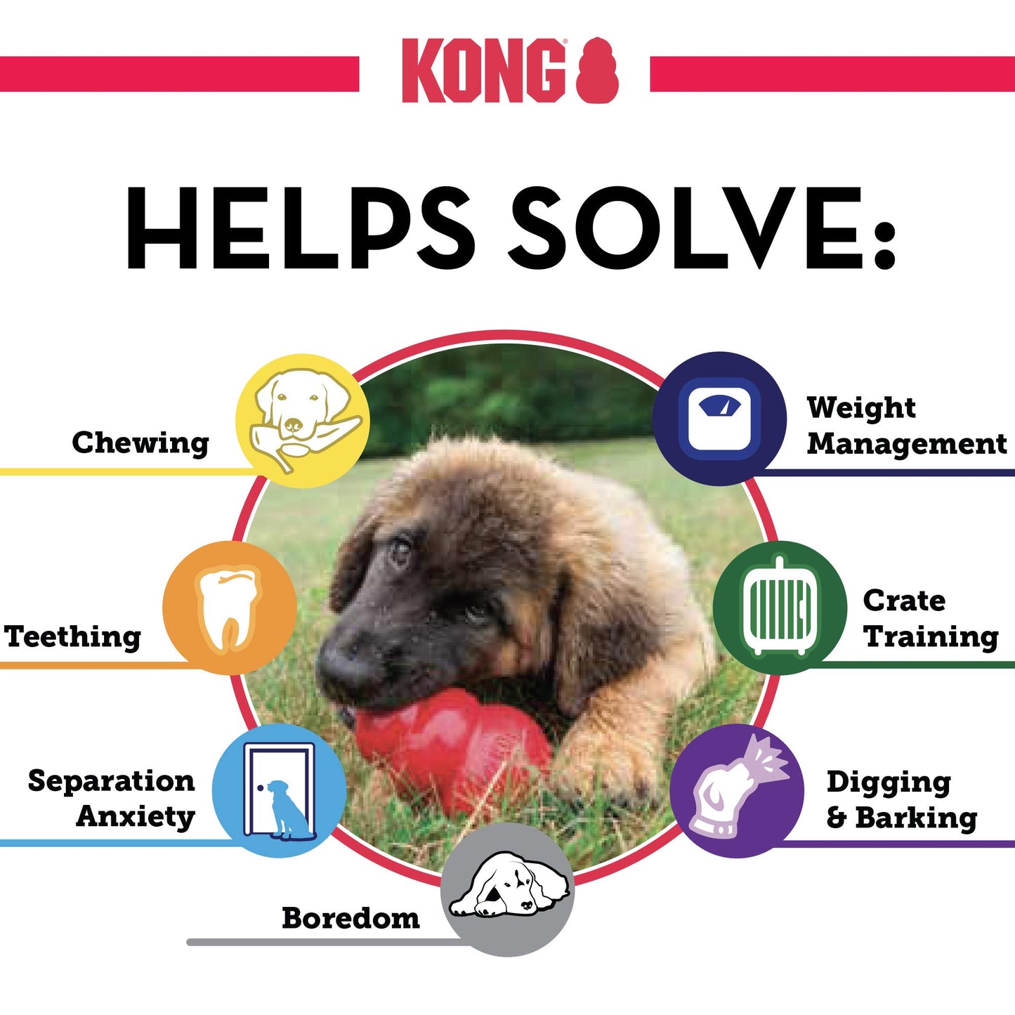 Kong Interactive Classic Toy, Color Rojo, Mediano